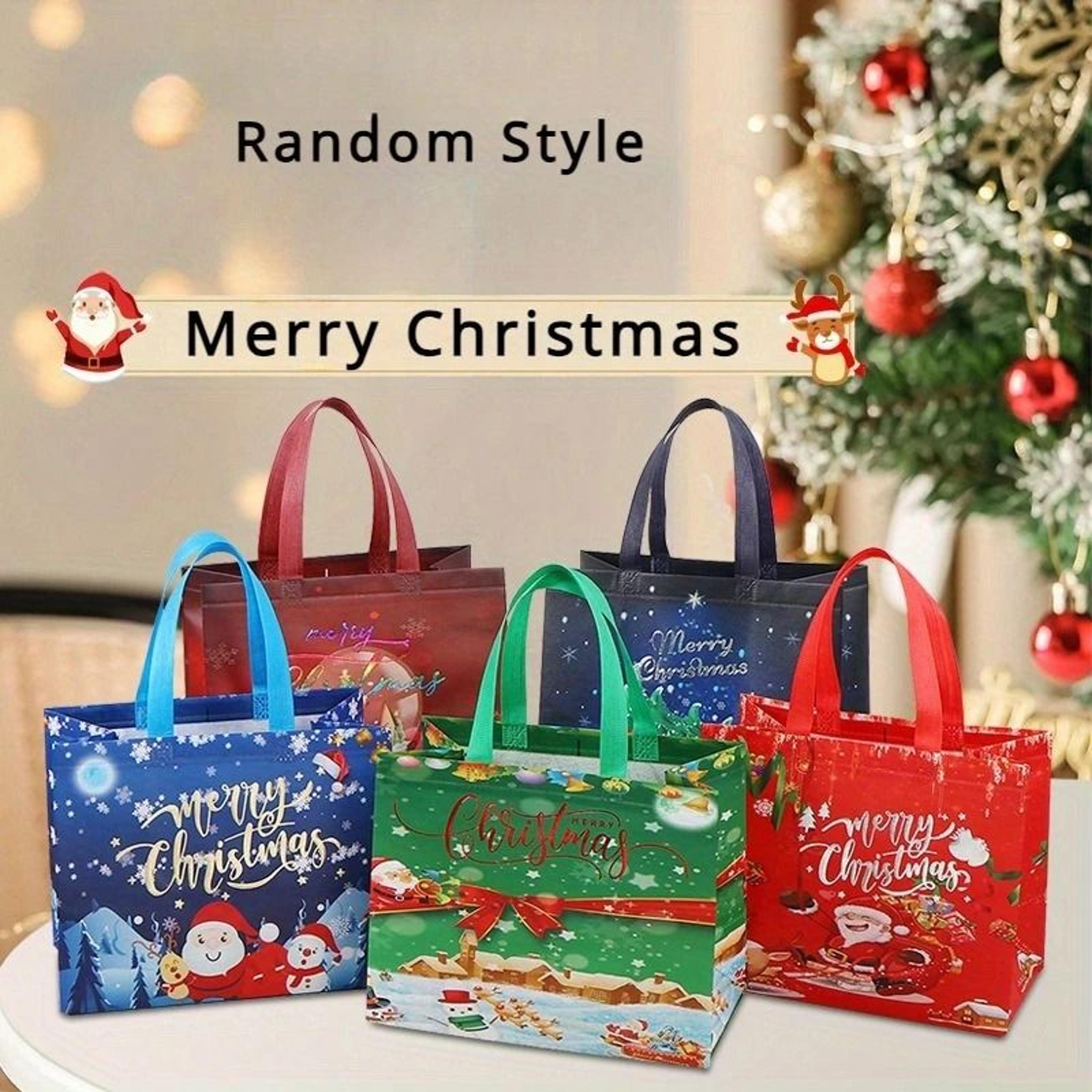 christmas gift bags with handles reusable shopping bags