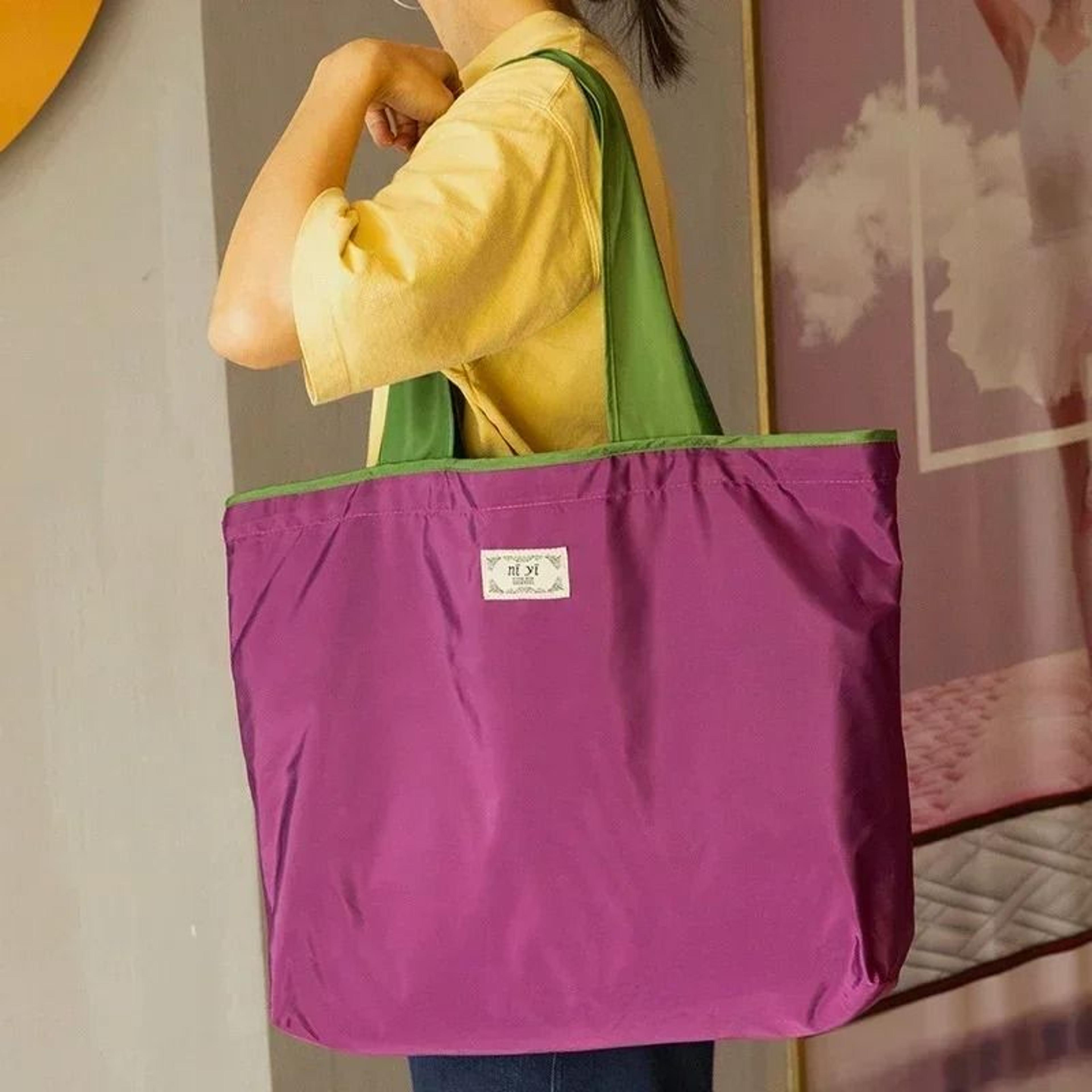 Sustainable Ultra Large Drawstring Shopping Tote 8