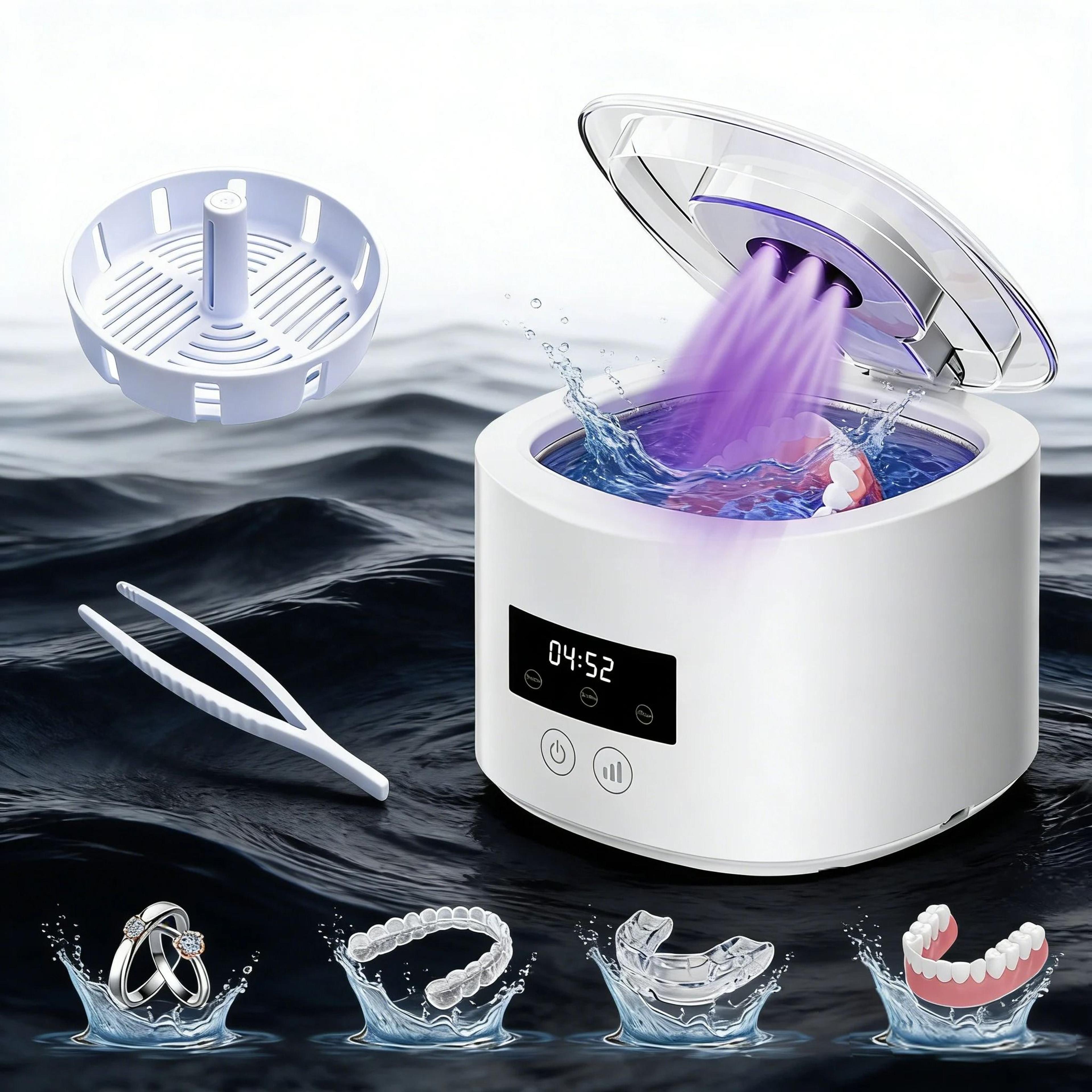 usb rechargeable 50khz professional multi function ultrasonic cleaner