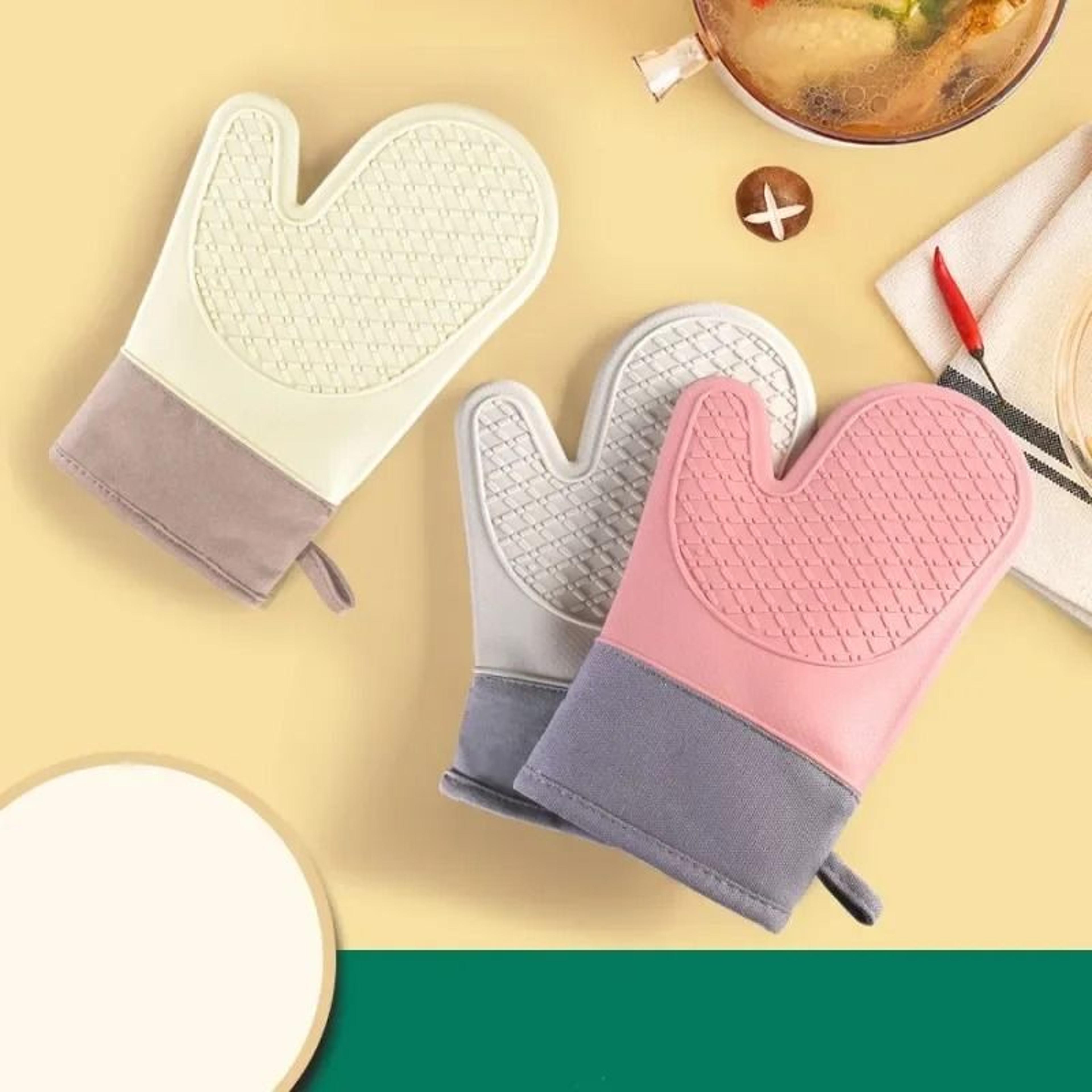 cotton twill silicone baking glove