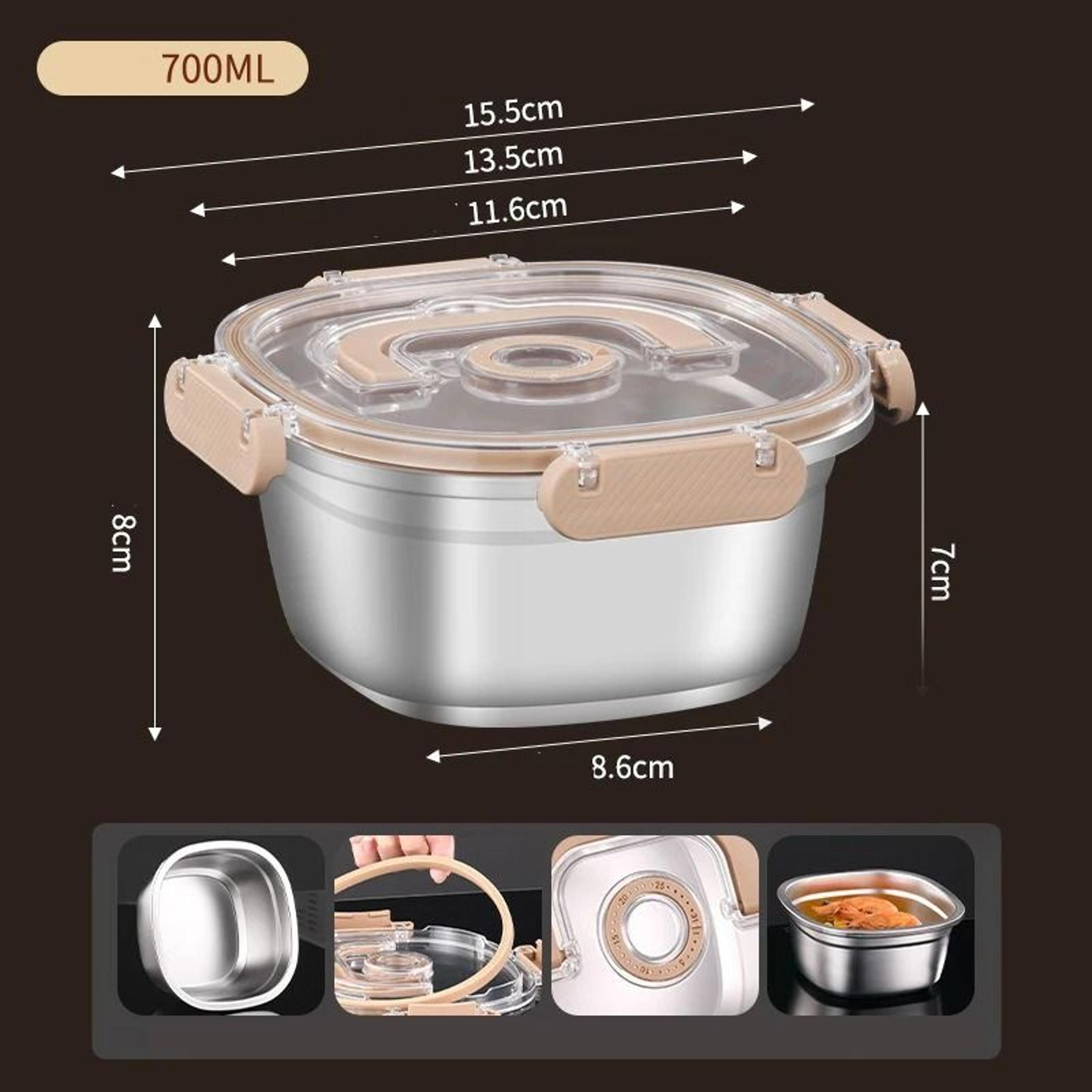 Gourmet Fresh Stainless Steel Lunch Box 6