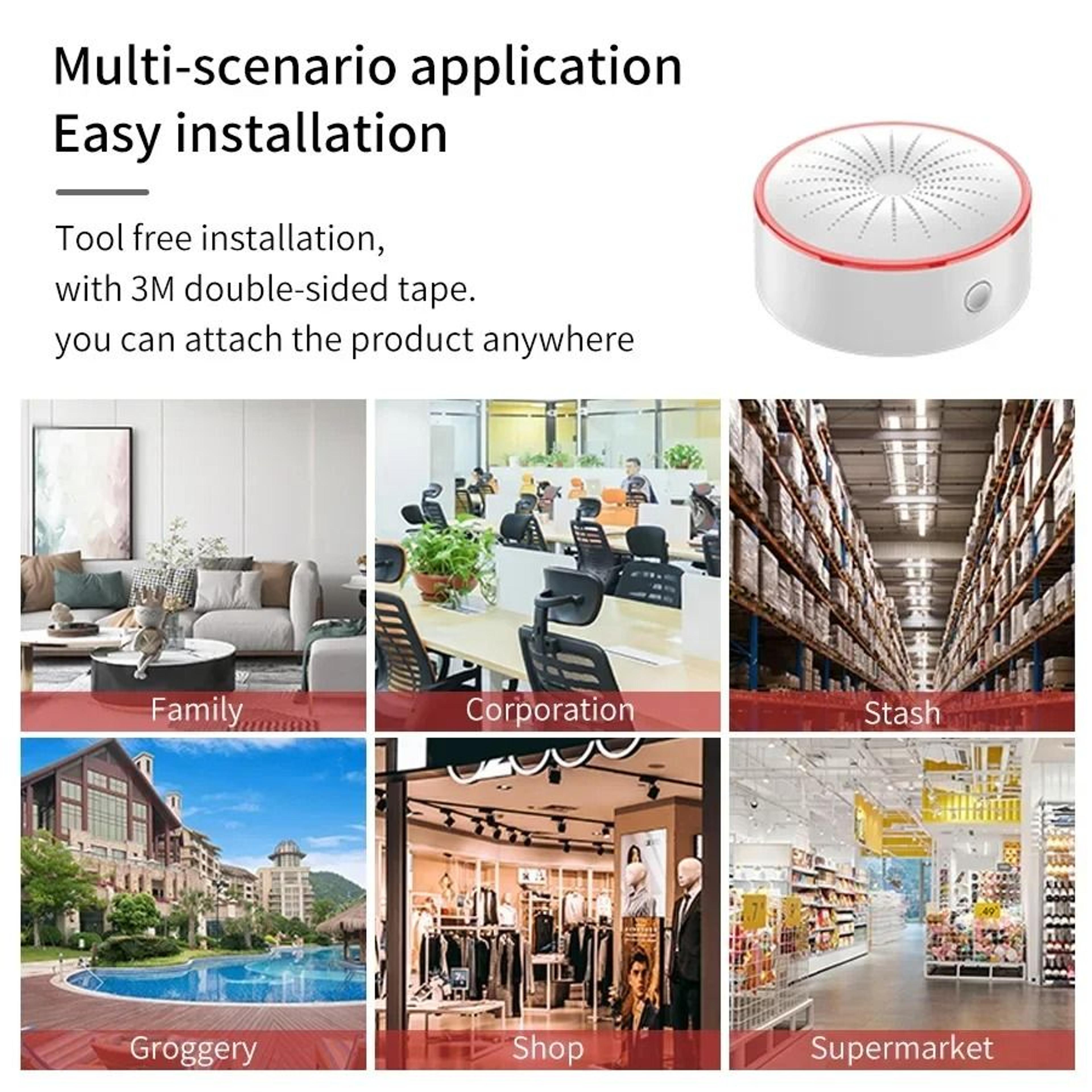 WiFi Zigbee Smart Siren Alarm Sound  Light Alert Detector 2