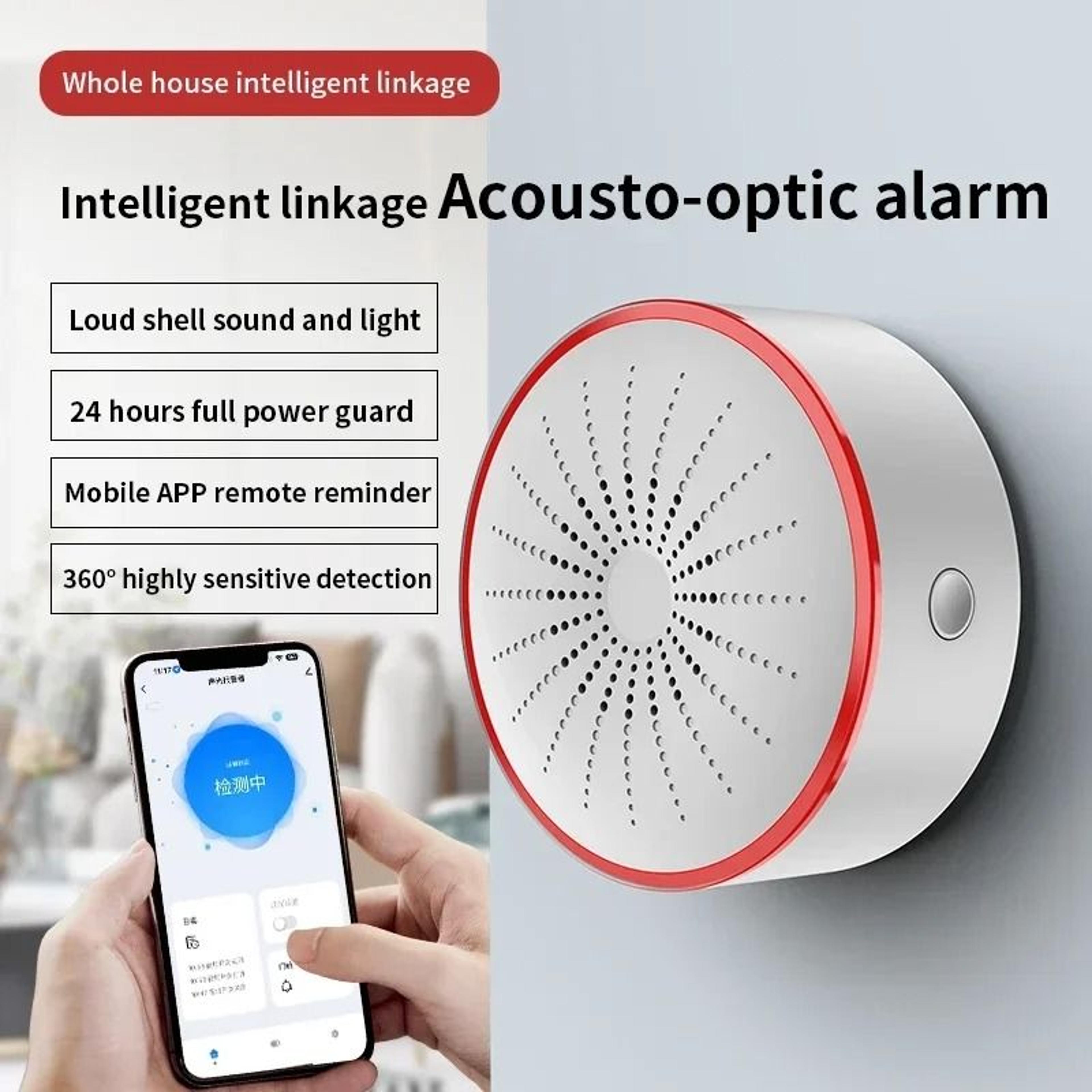 WiFi Zigbee Smart Siren Alarm Sound  Light Alert Detector 4