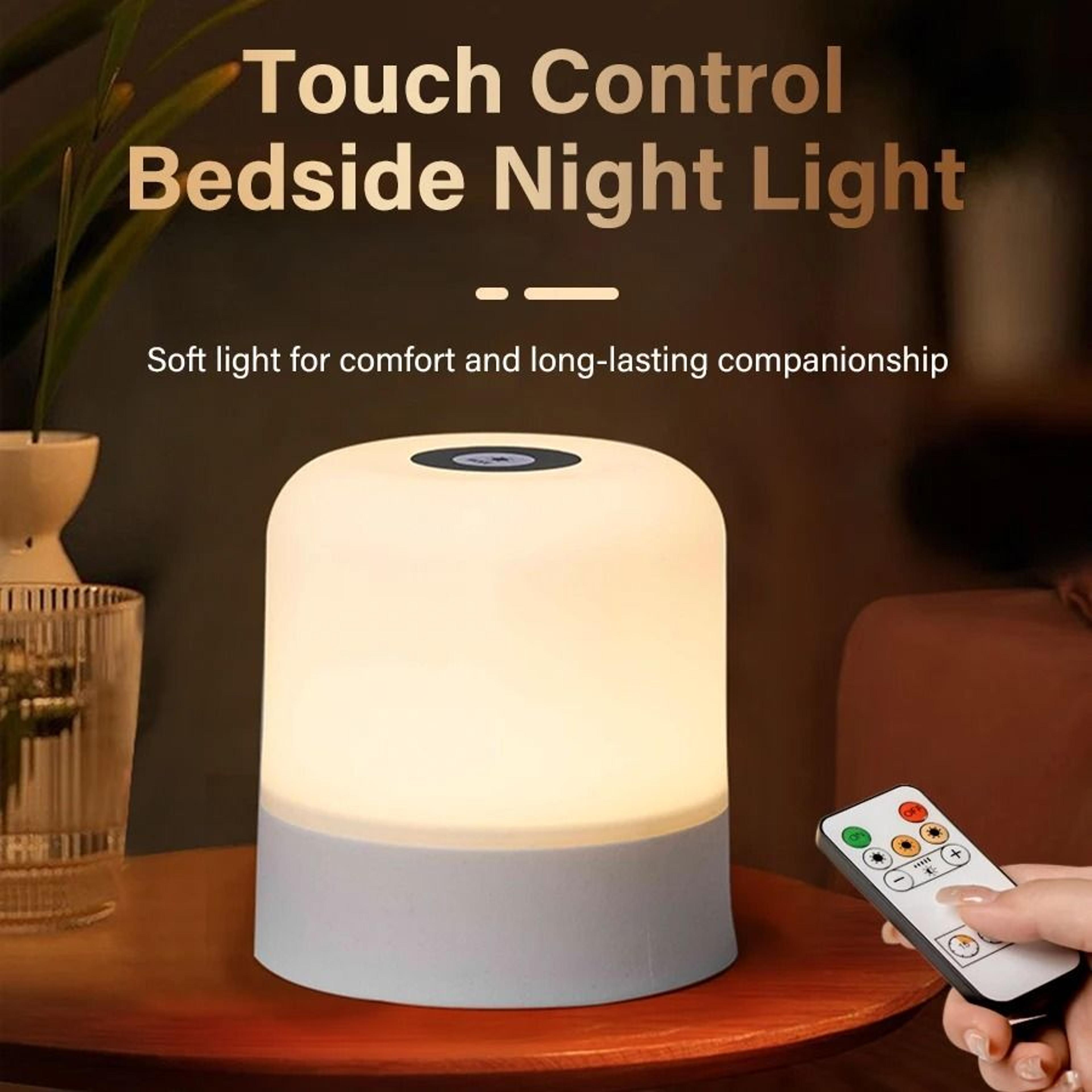rechargeable led night light with remote control touch table lamp