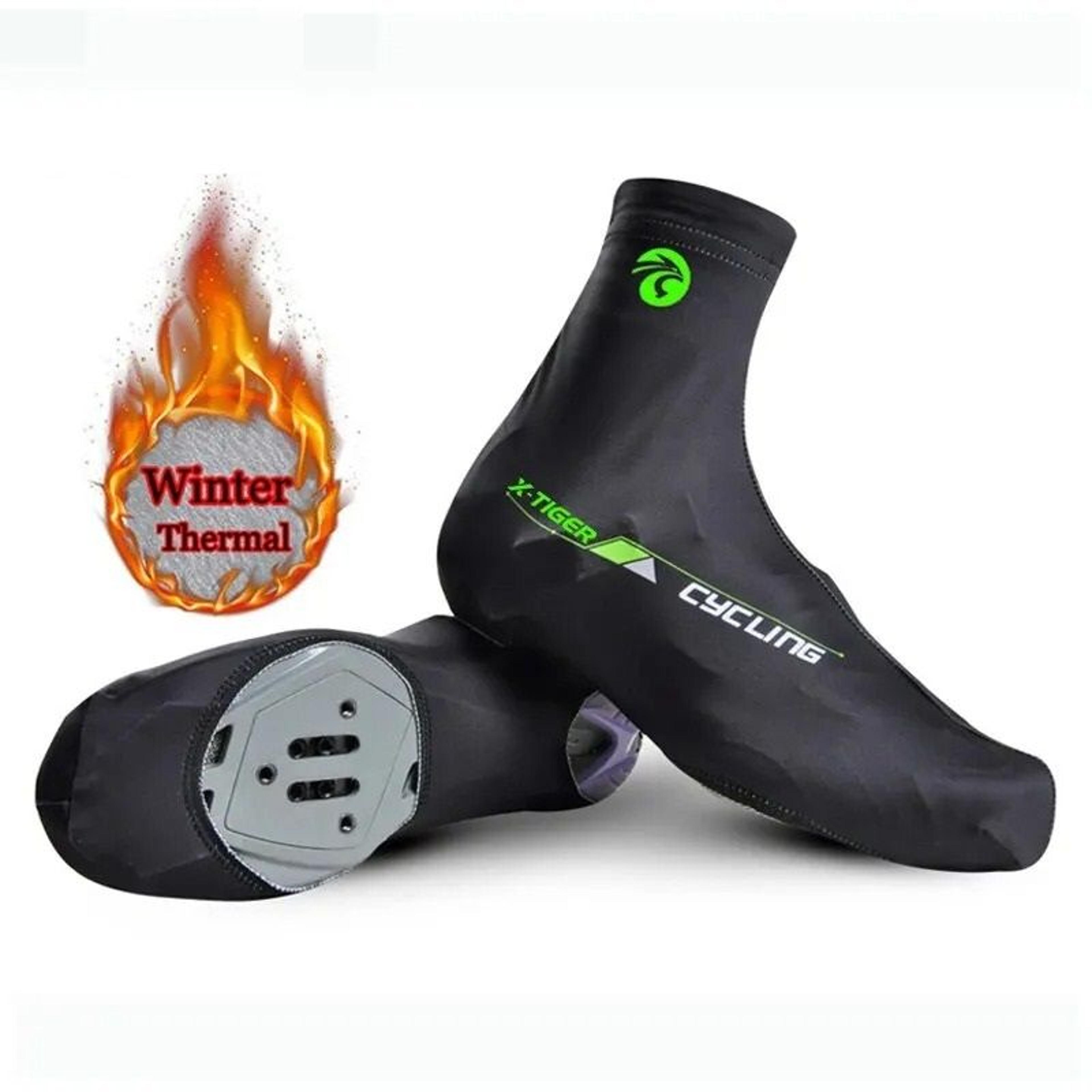 thermal winter cycling shoe covers for road and mtb