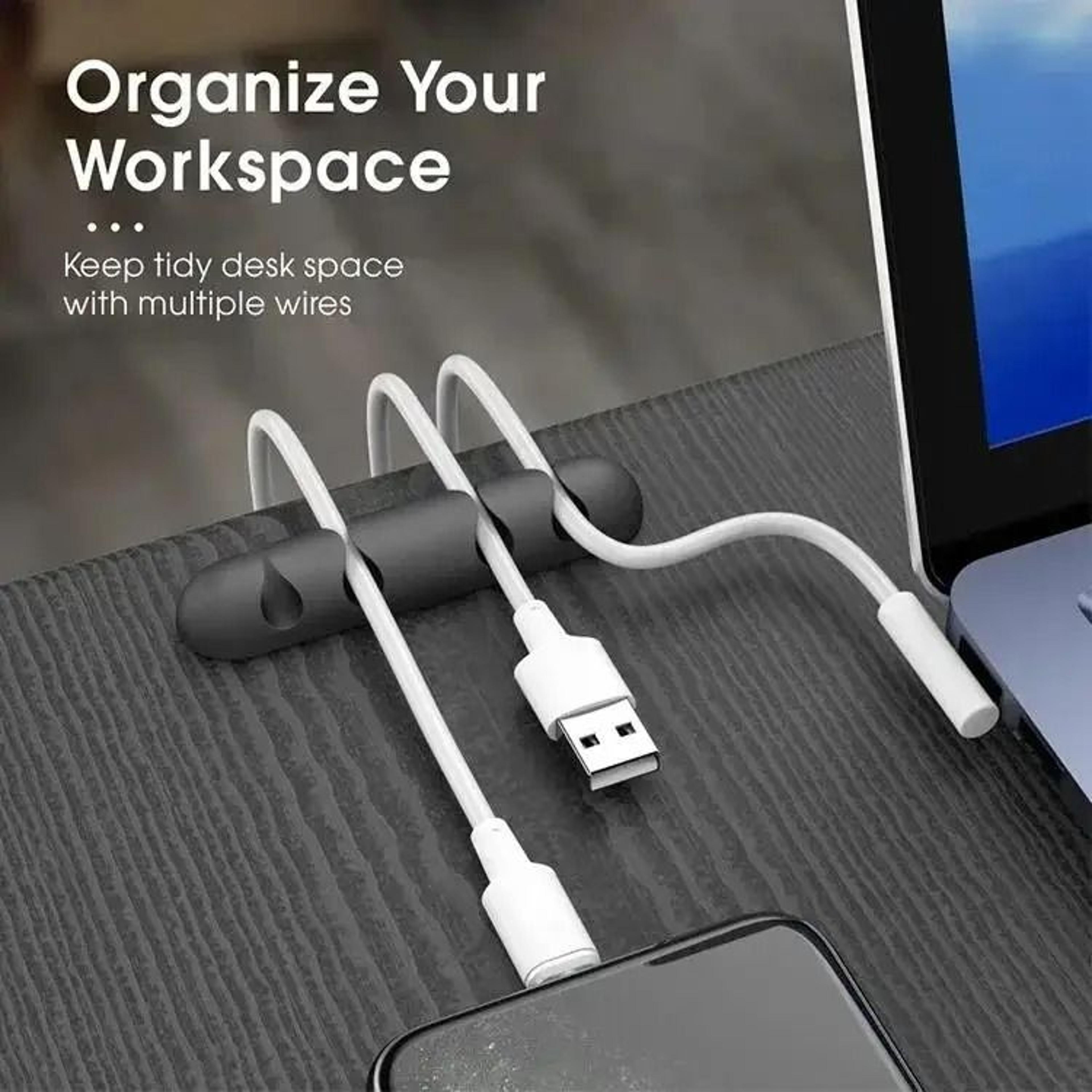 Silicone Desktop Cable Management Clipst 3