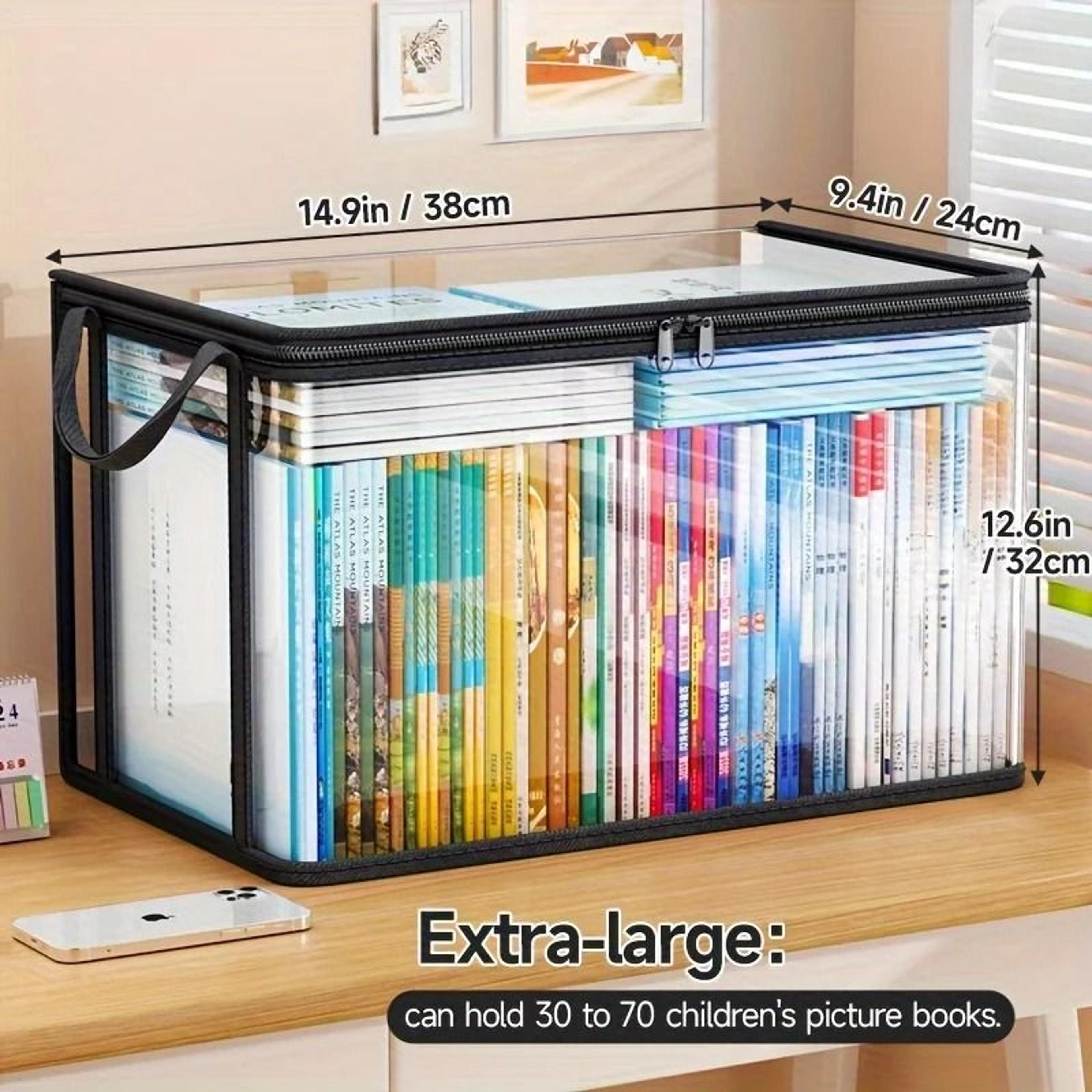 large capacity transparent pvc flip top storage bag