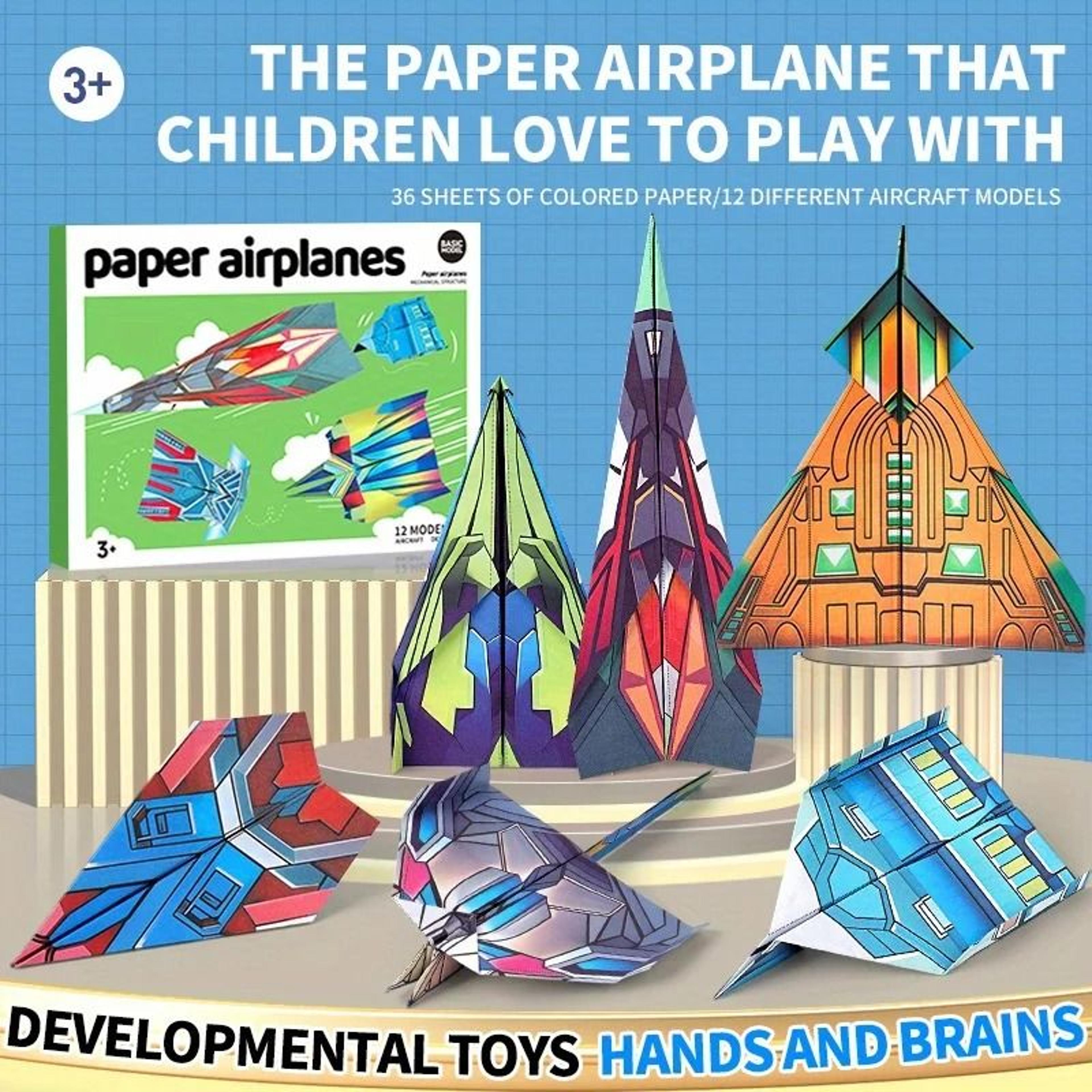 36 Piece Paper Folding Planes And 12 Cool Models Set 4