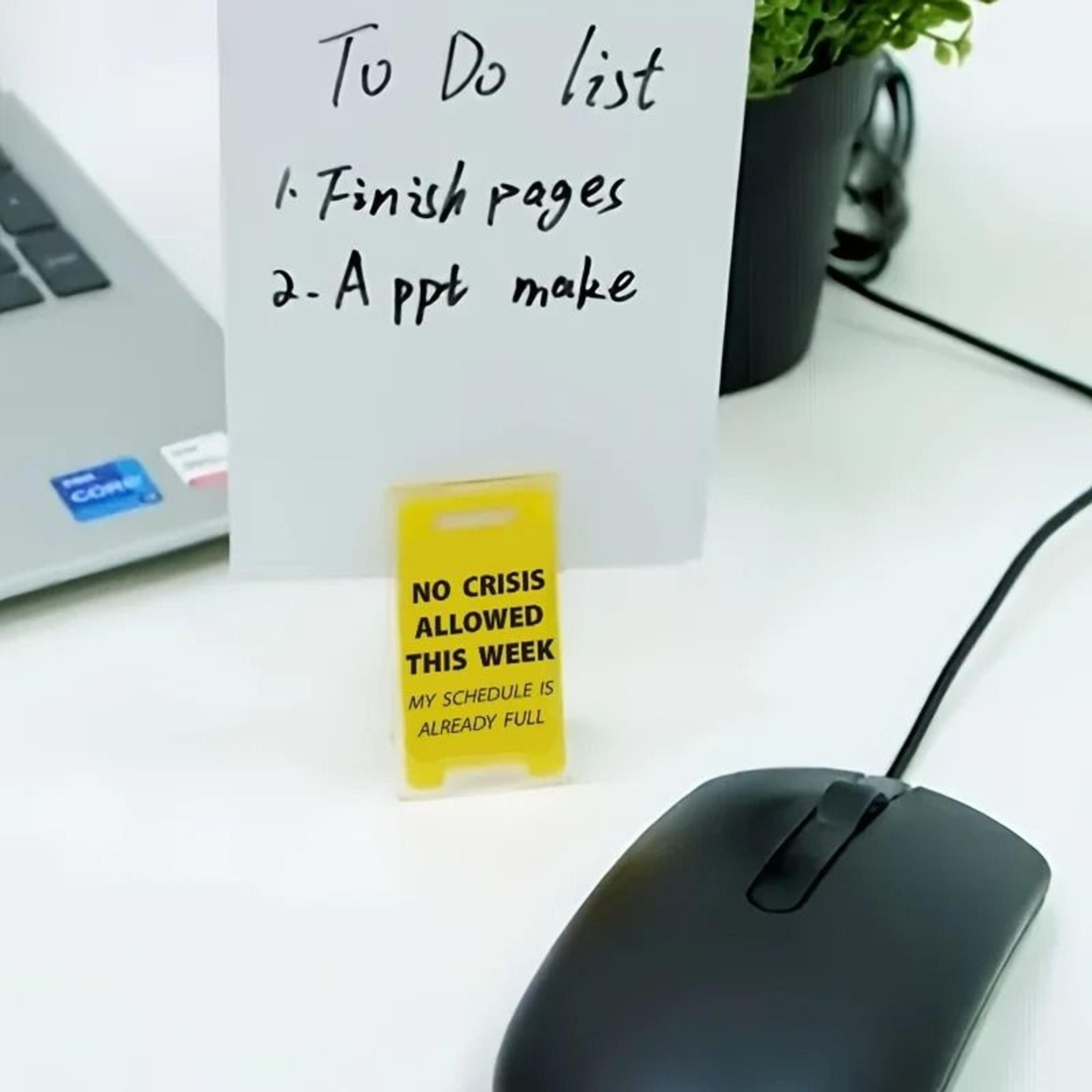 This Weeks Ban On Crisis Acrylic Desktop Sign 3