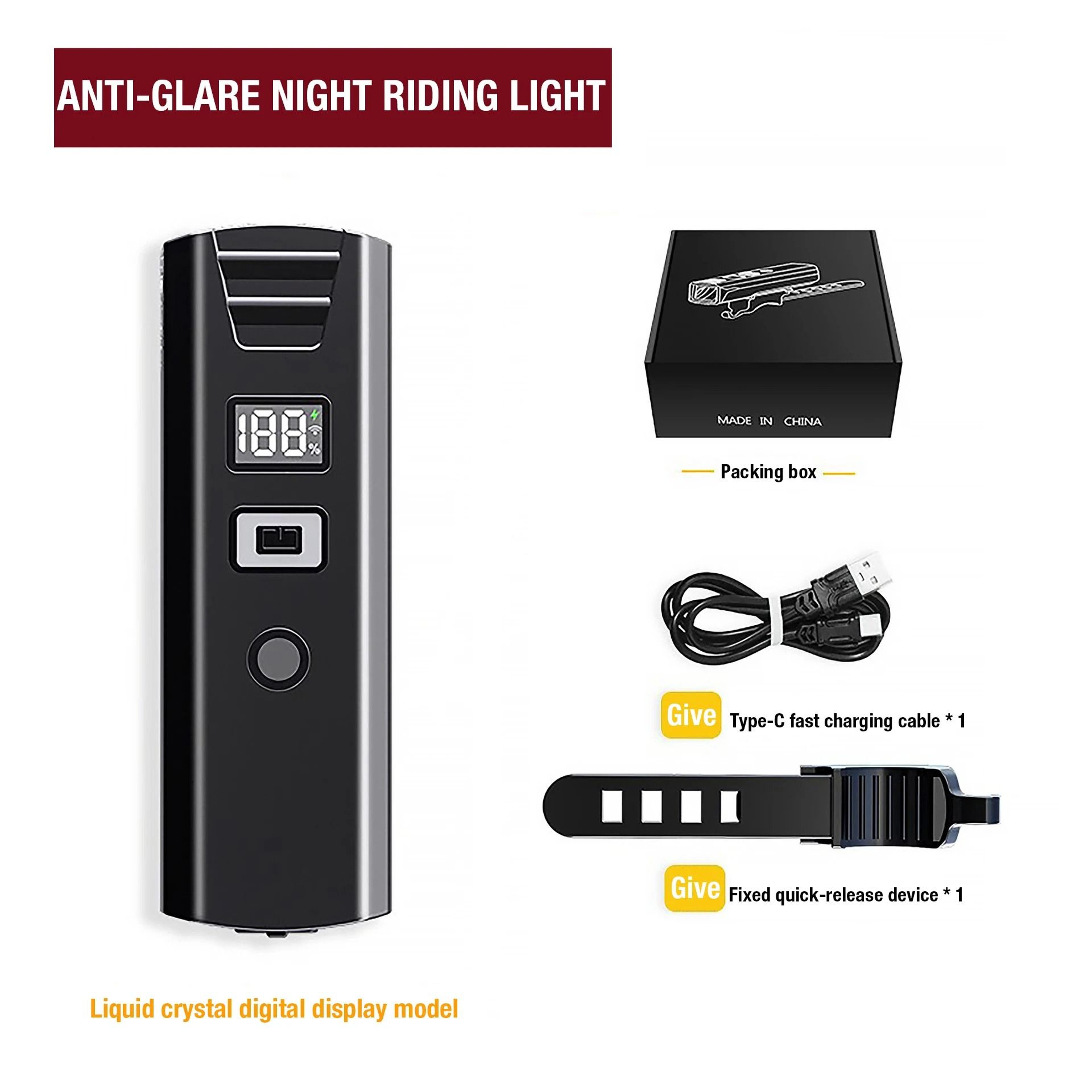 High Brightness Digital Display Bicycle Light 7