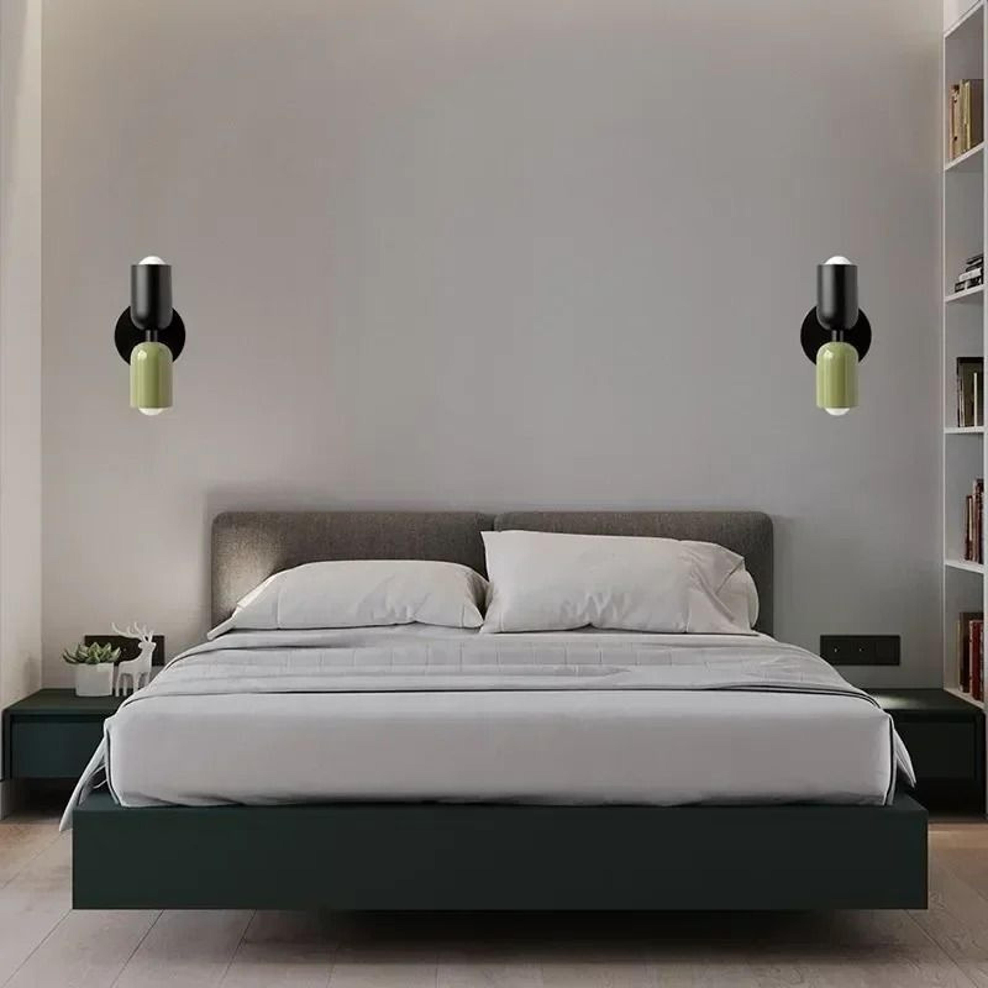 Nordic Industrial Geometric Sconce And Background Luminary 2