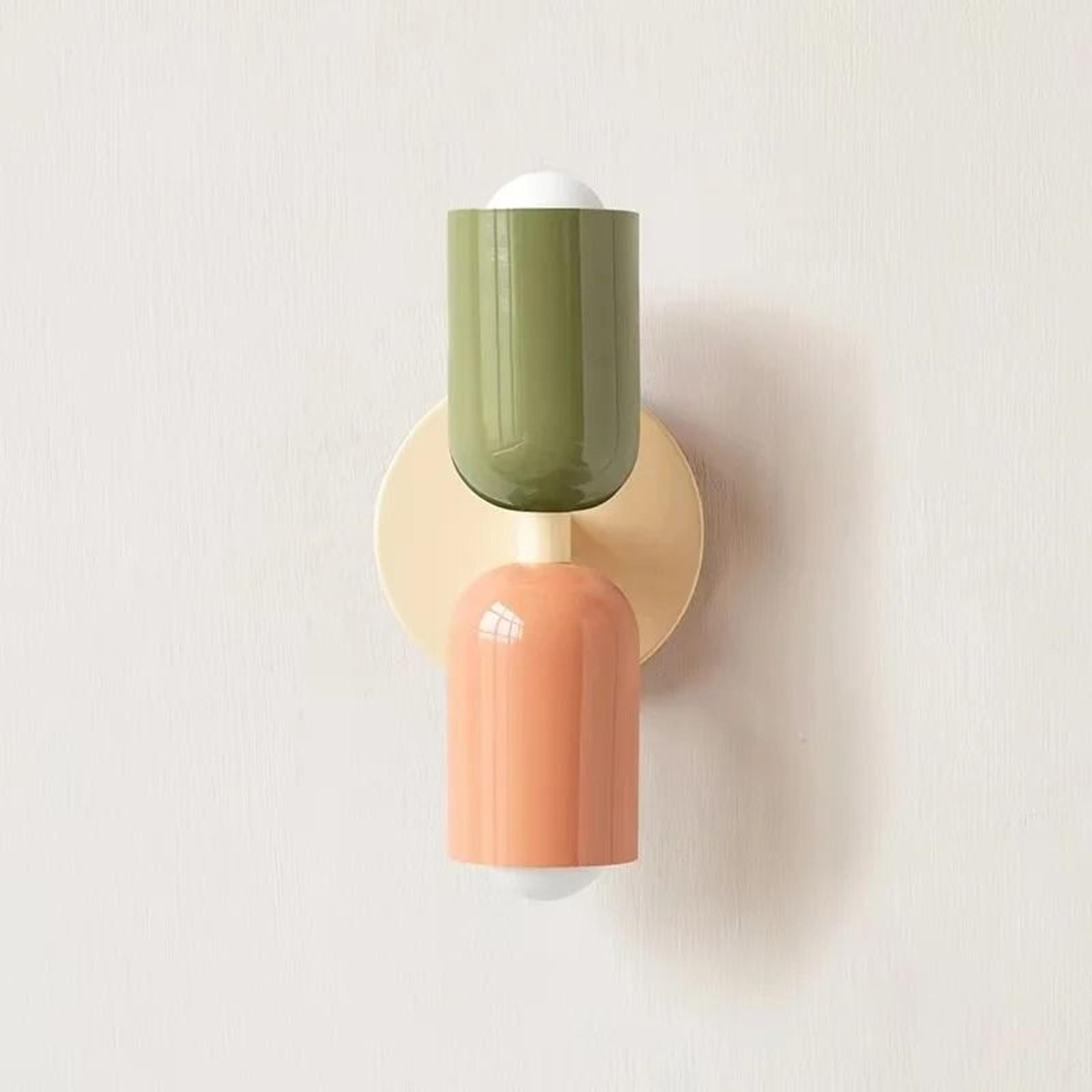 Nordic Industrial Geometric Sconce And Background Luminary 18