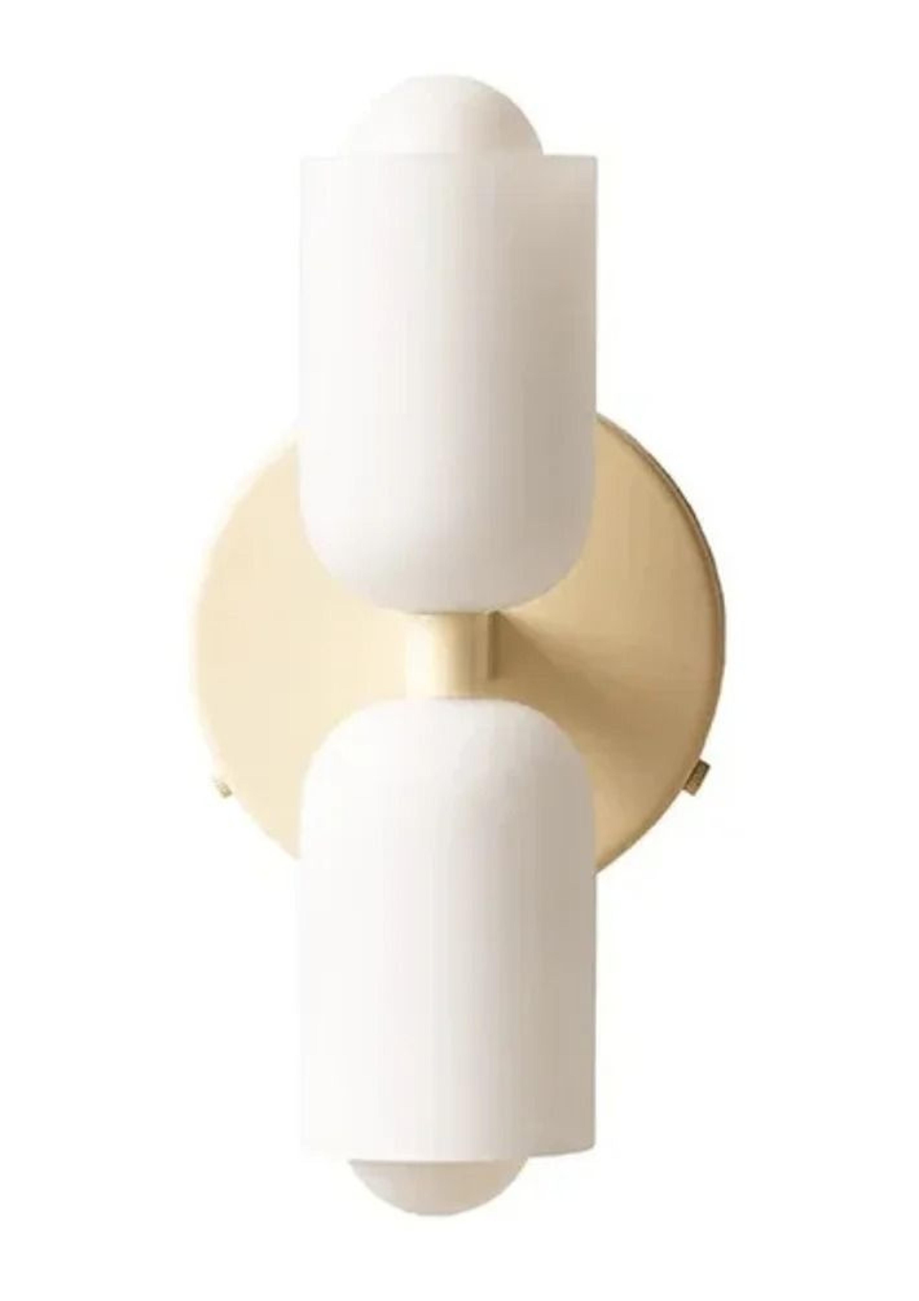 Nordic Industrial Geometric Sconce And Background Luminary 19