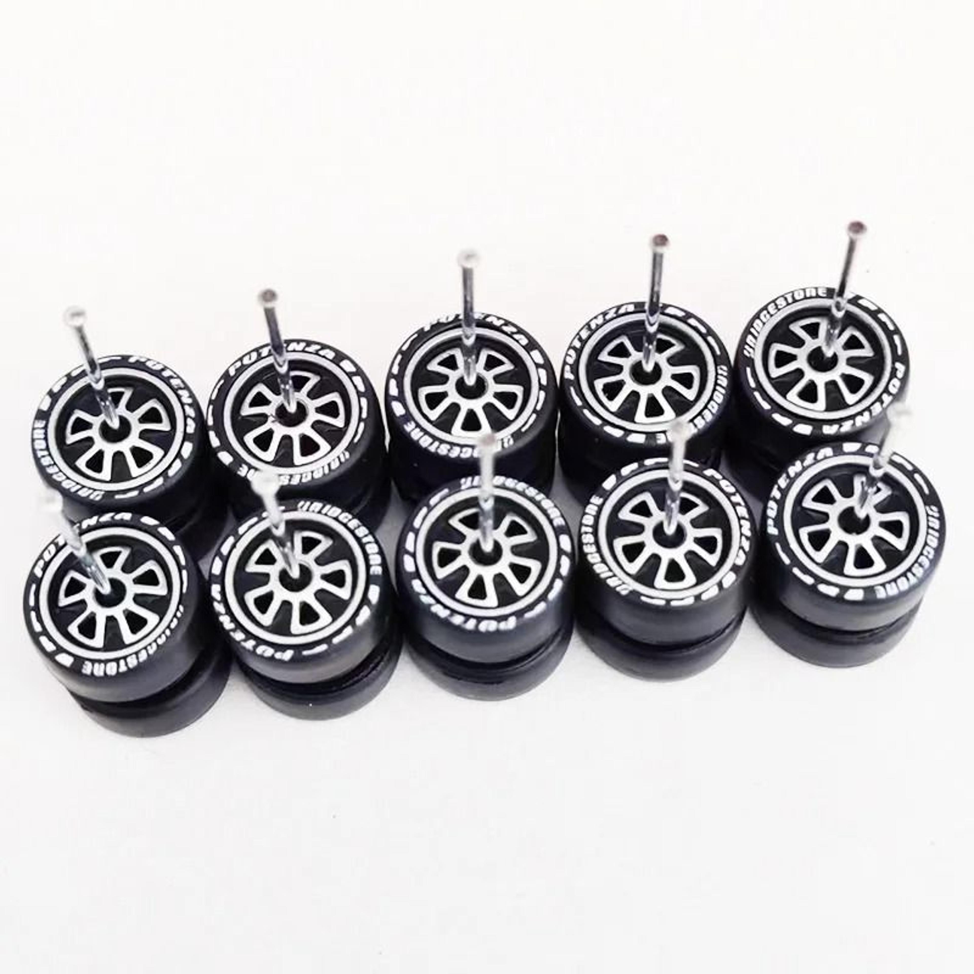 164 Scale Custom Alloy Wheels And Rubber Tires 11
