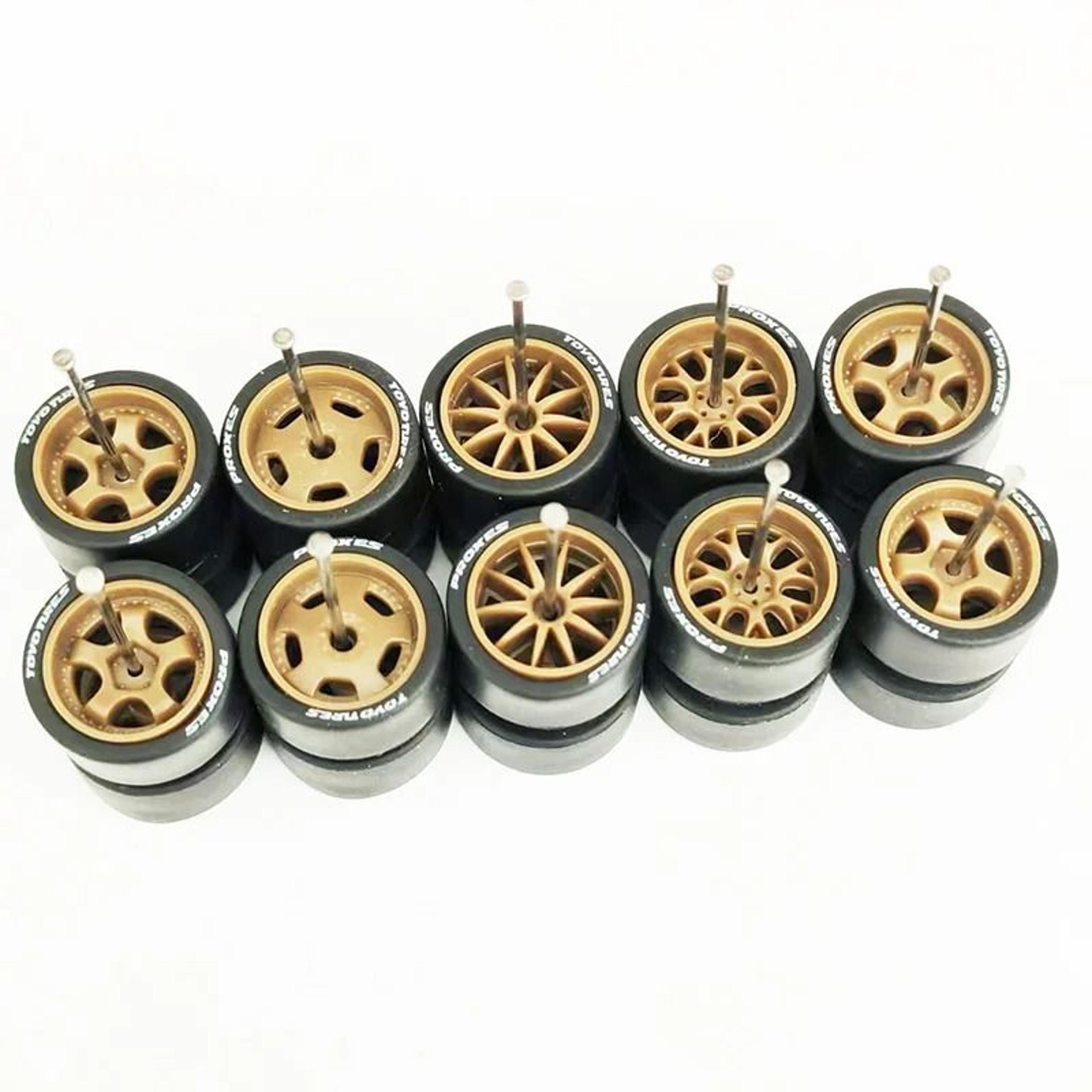 164 Scale Custom Alloy Wheels And Rubber Tires 23