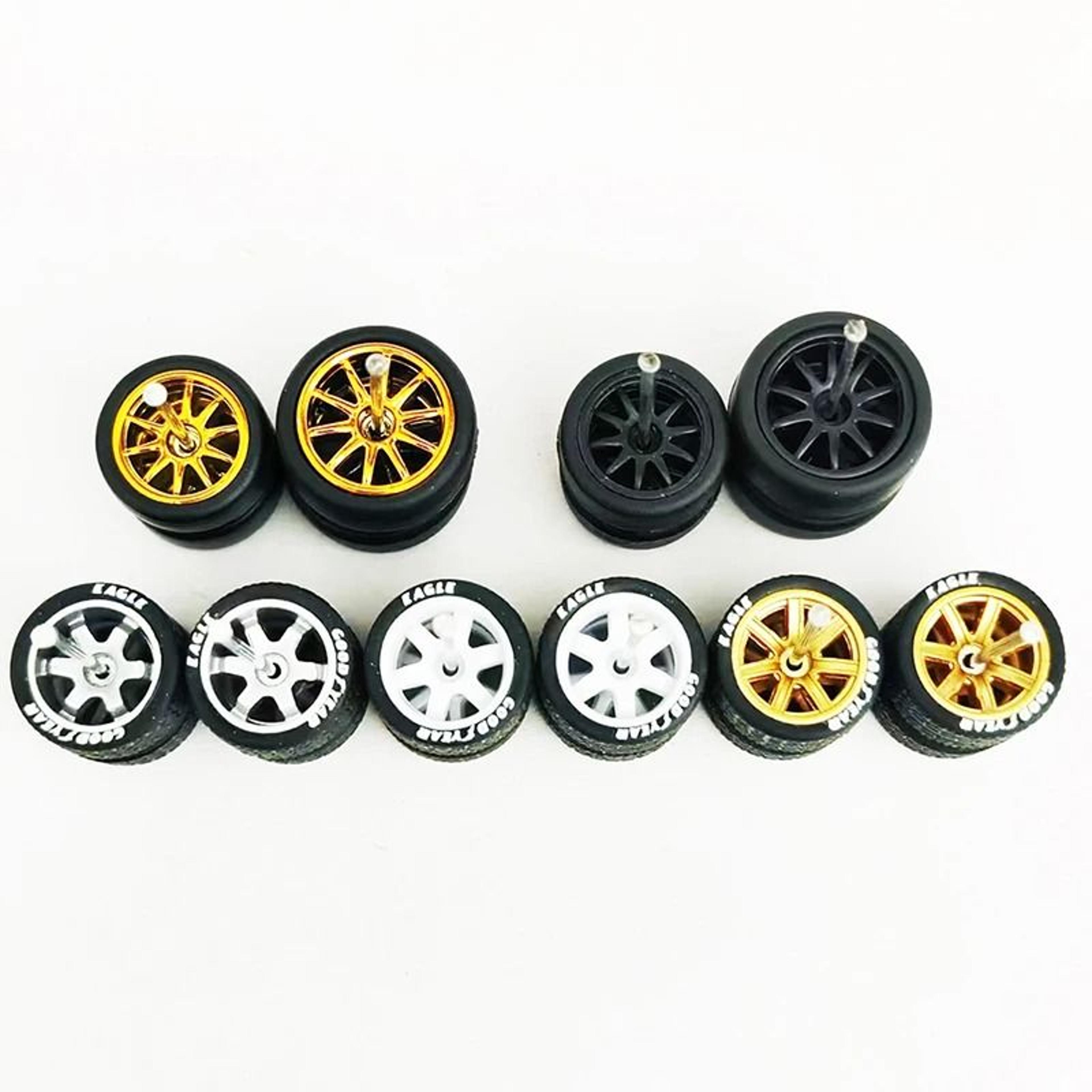 164 Scale Custom Alloy Wheels And Rubber Tires 28