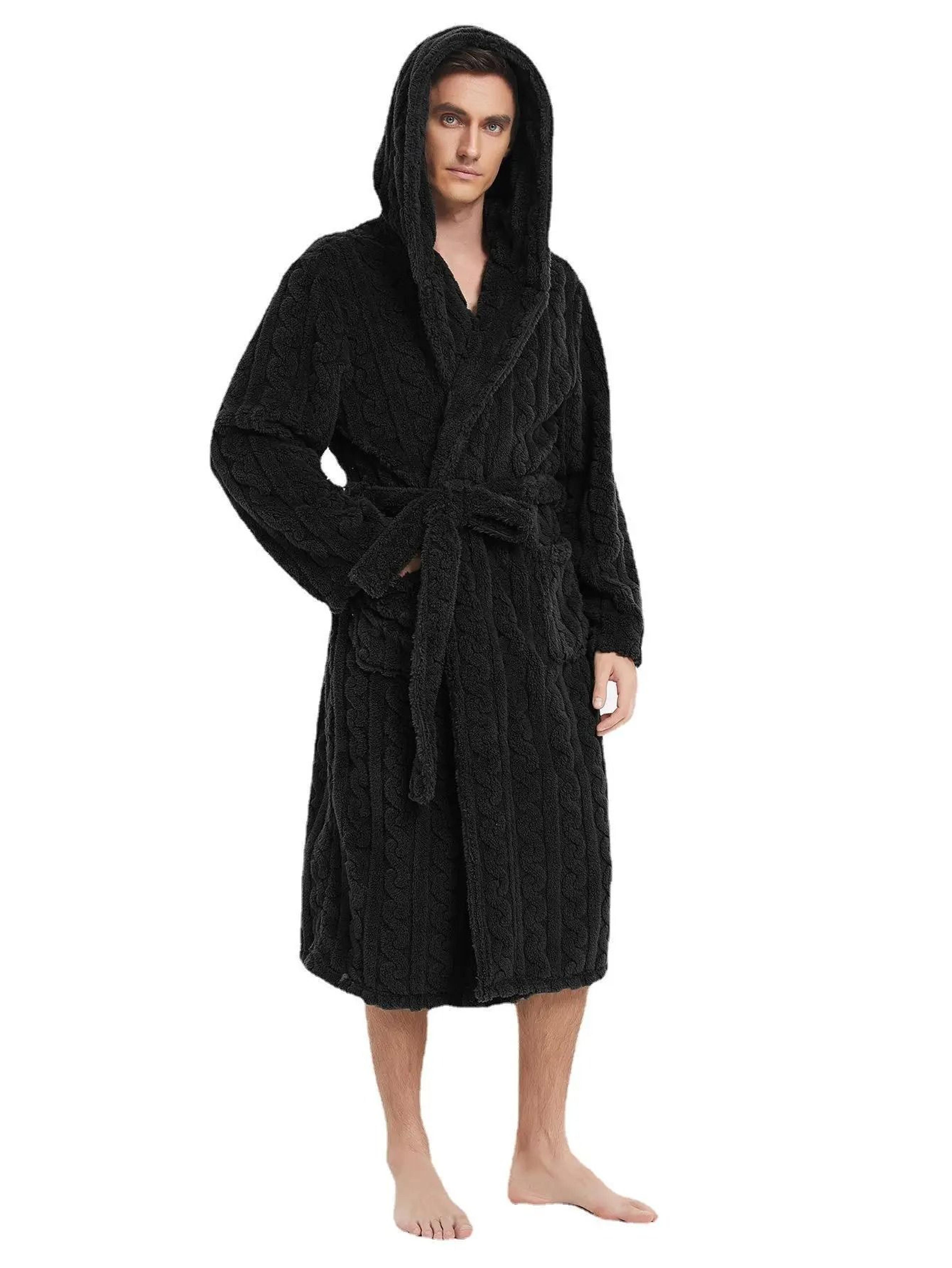 Luxurious Thickened Jacquard Hooded Couples Robe 6