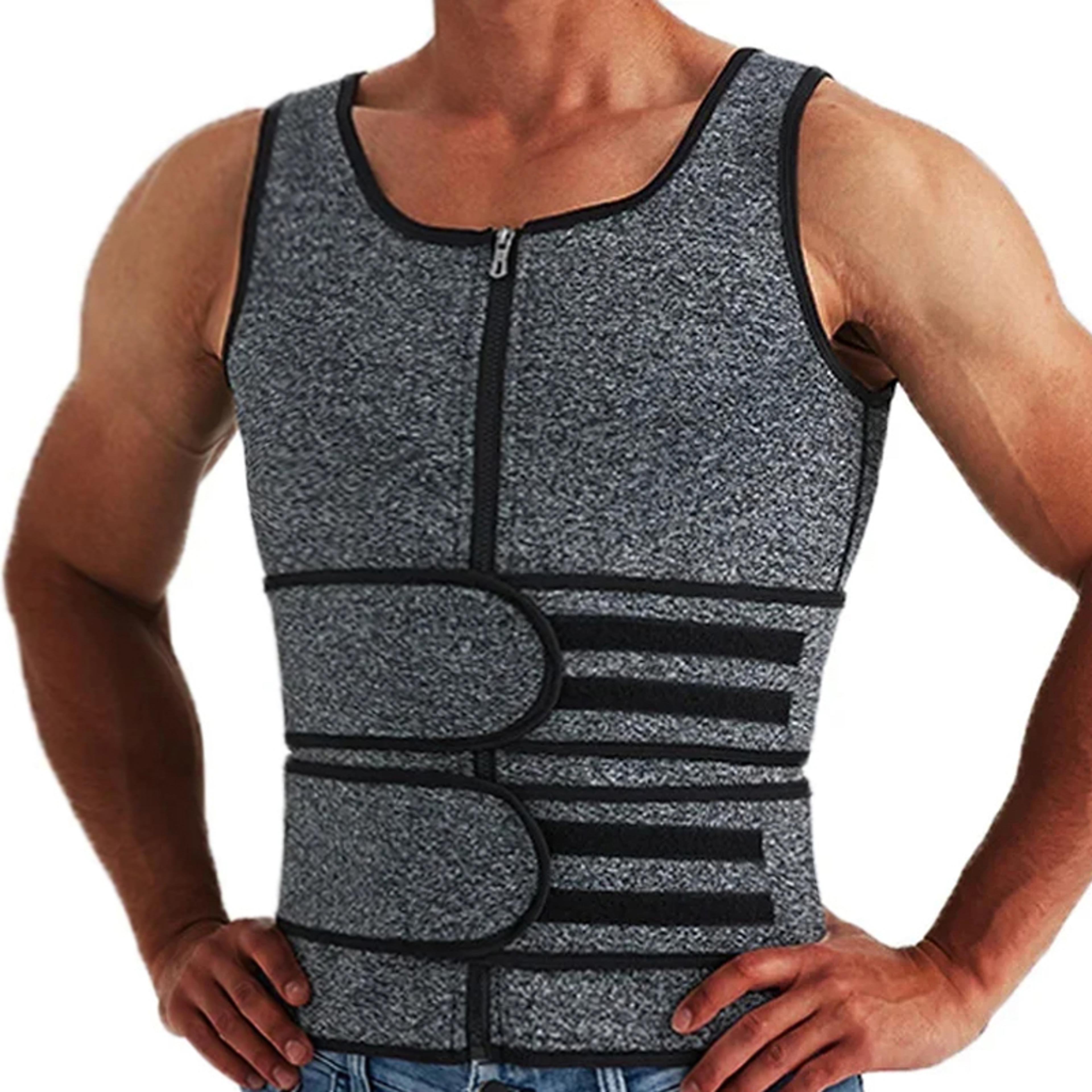 Mens Slimming Sauna Sweat Vest Fat Burner Waist Trainer For Core Shaping 5