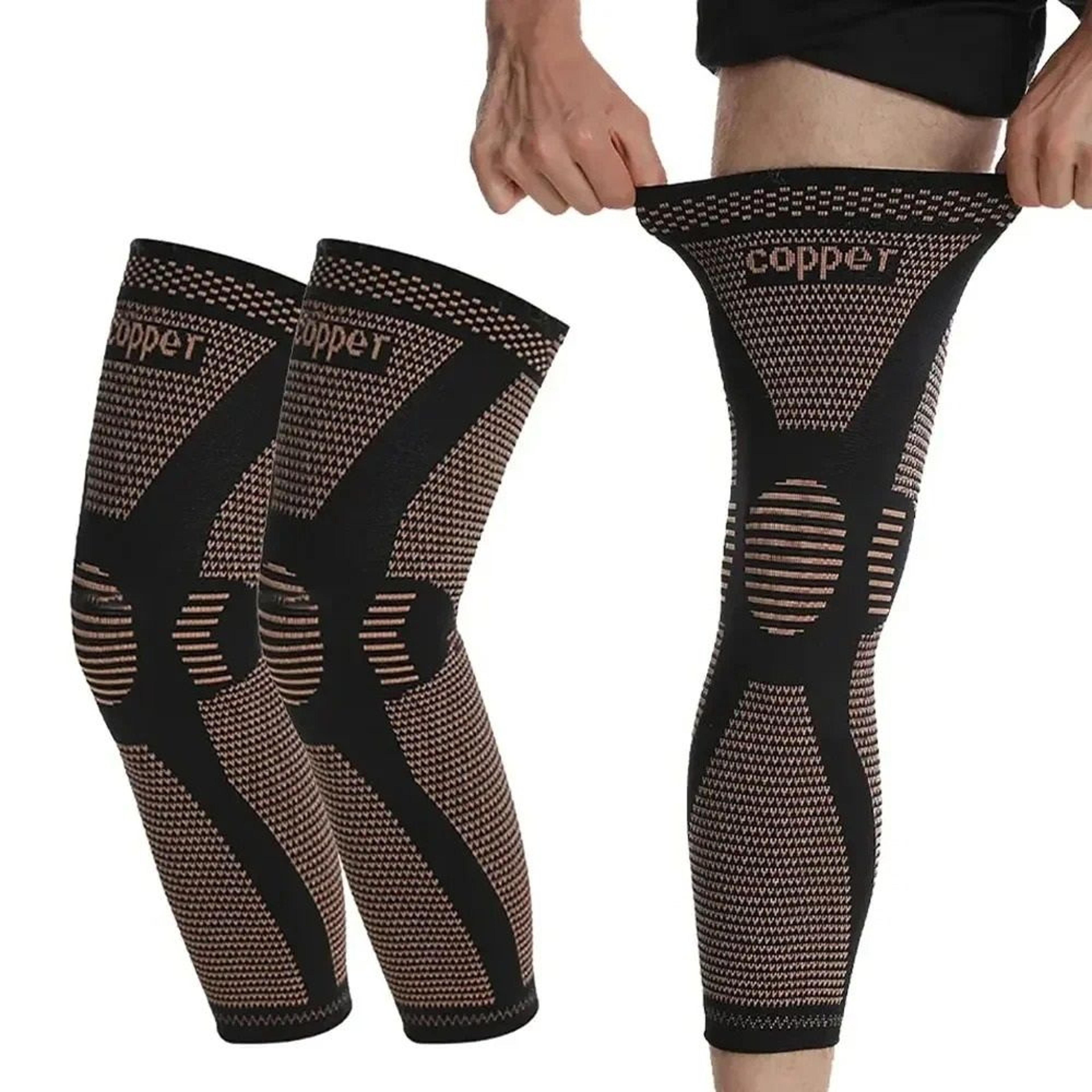 copper infused full leg compression and recovery sleeve