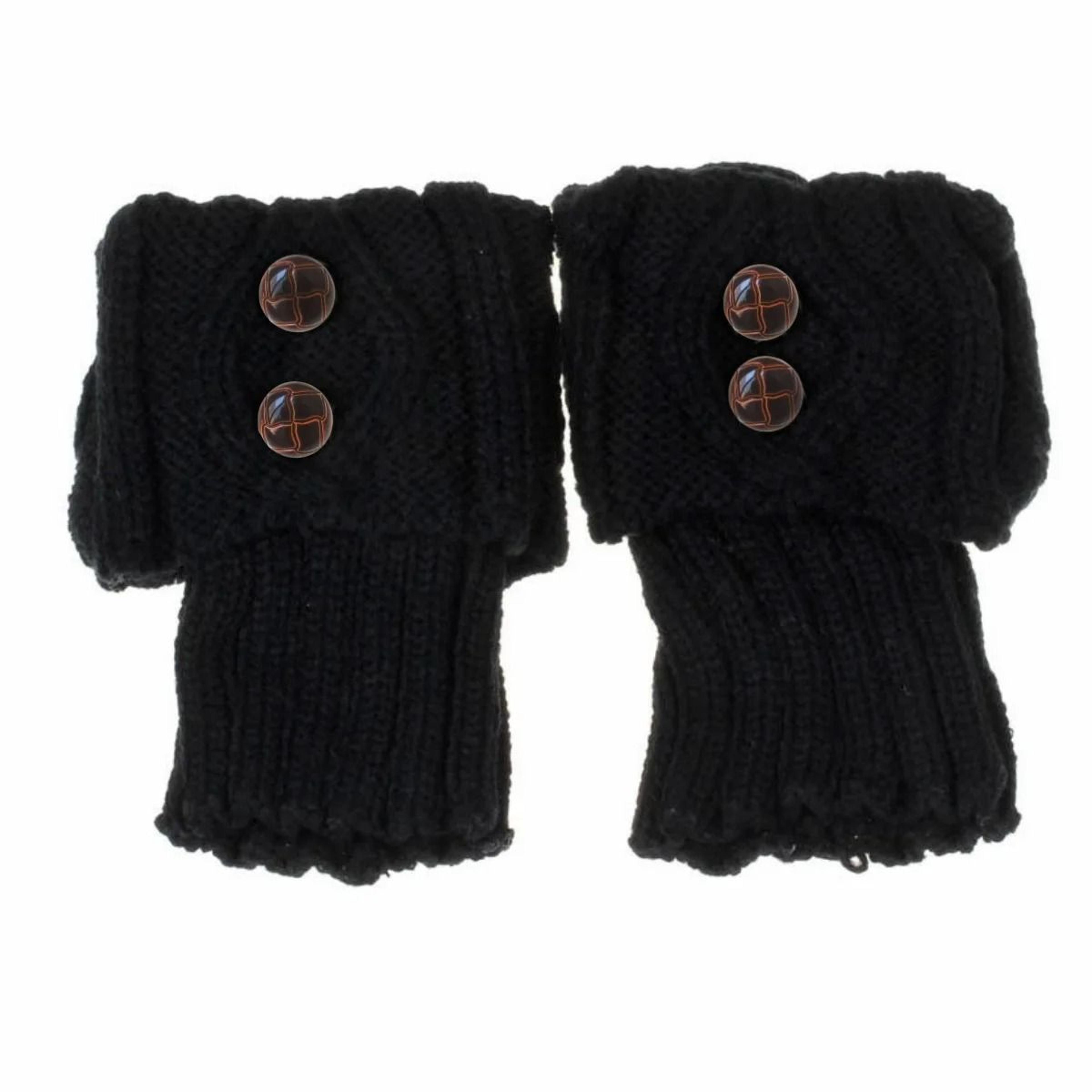 Short Rhombus Geometric Knit Boot Cuffs 5