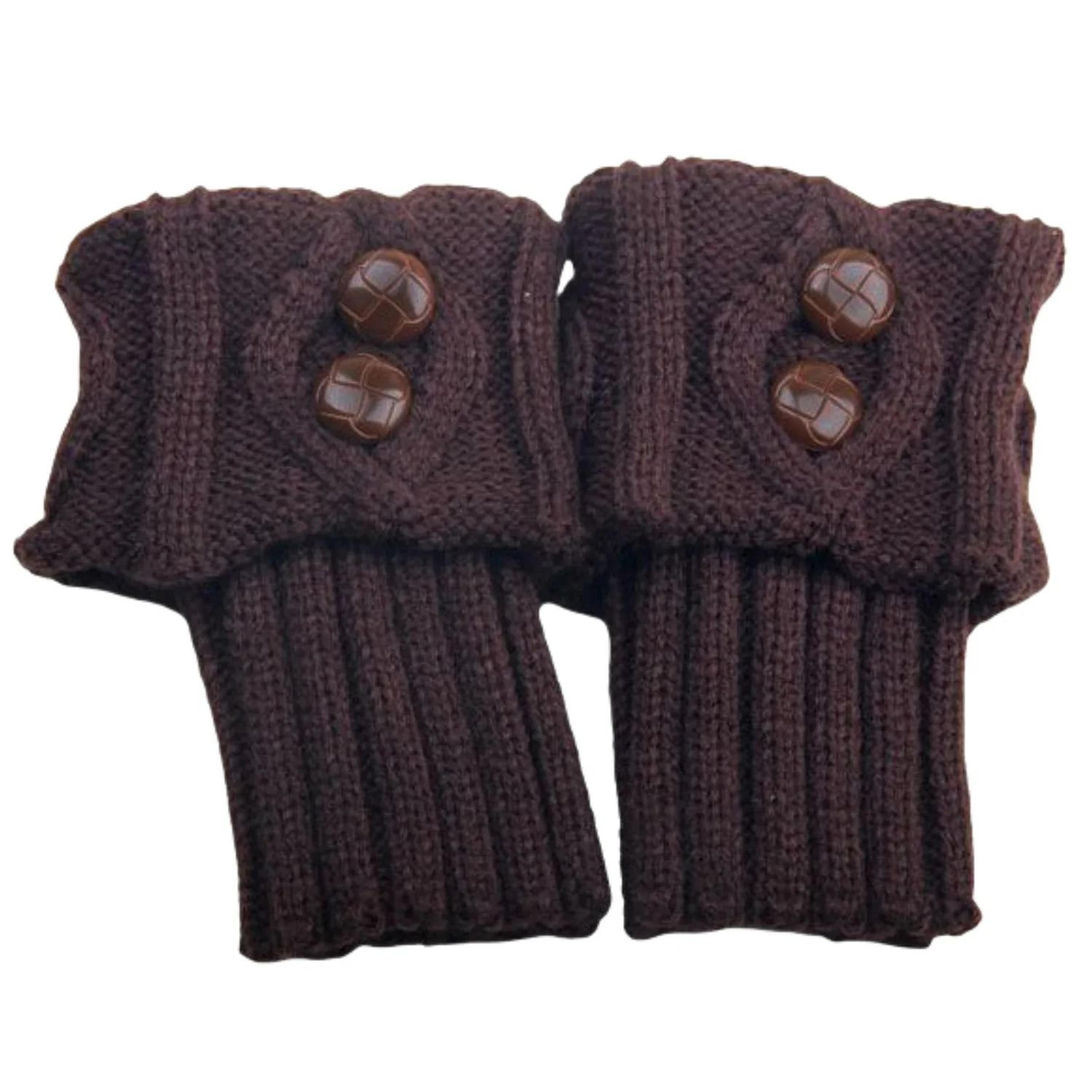 Short Rhombus Geometric Knit Boot Cuffs 9