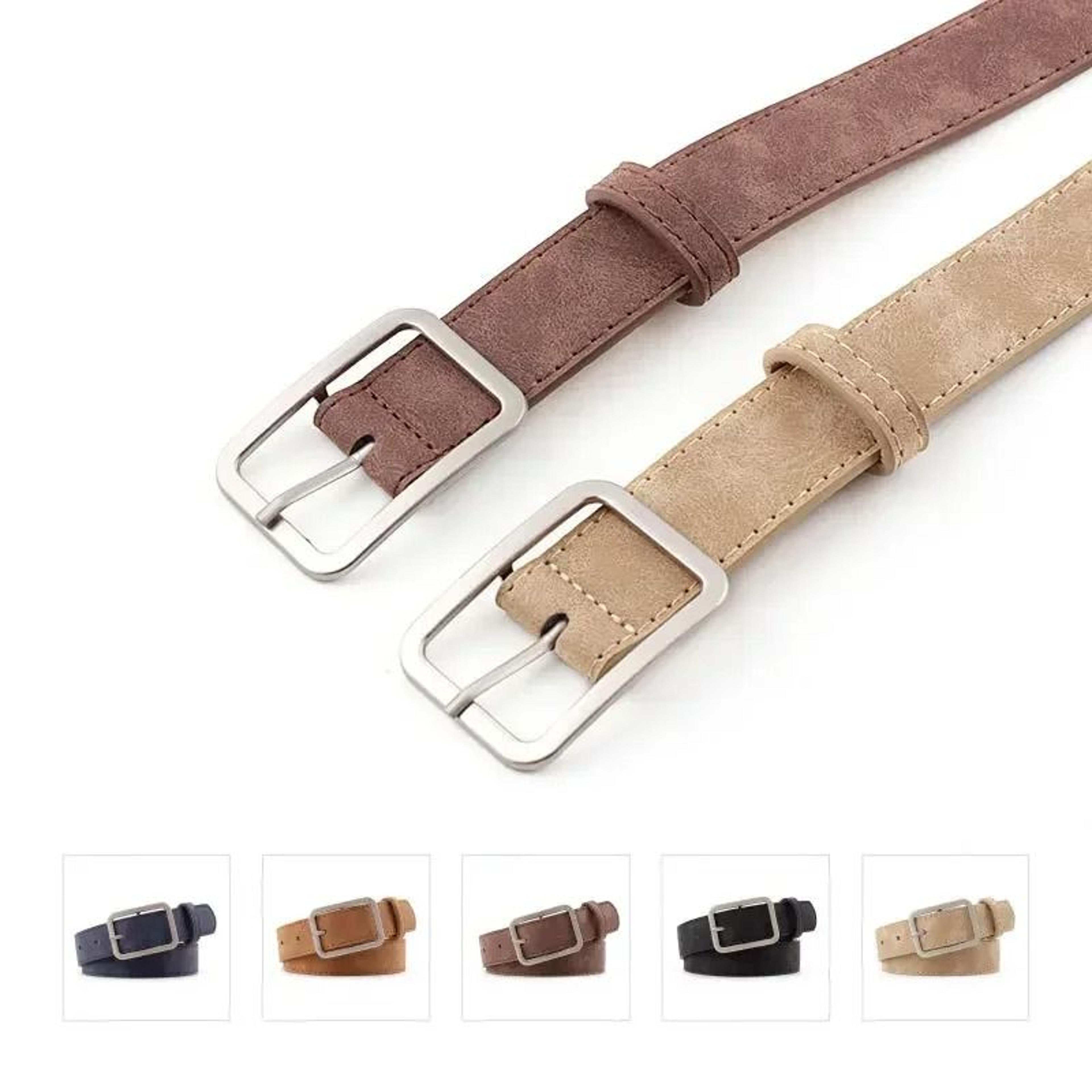 Retro Geometric Metallic Buckle Fashion Belt 1