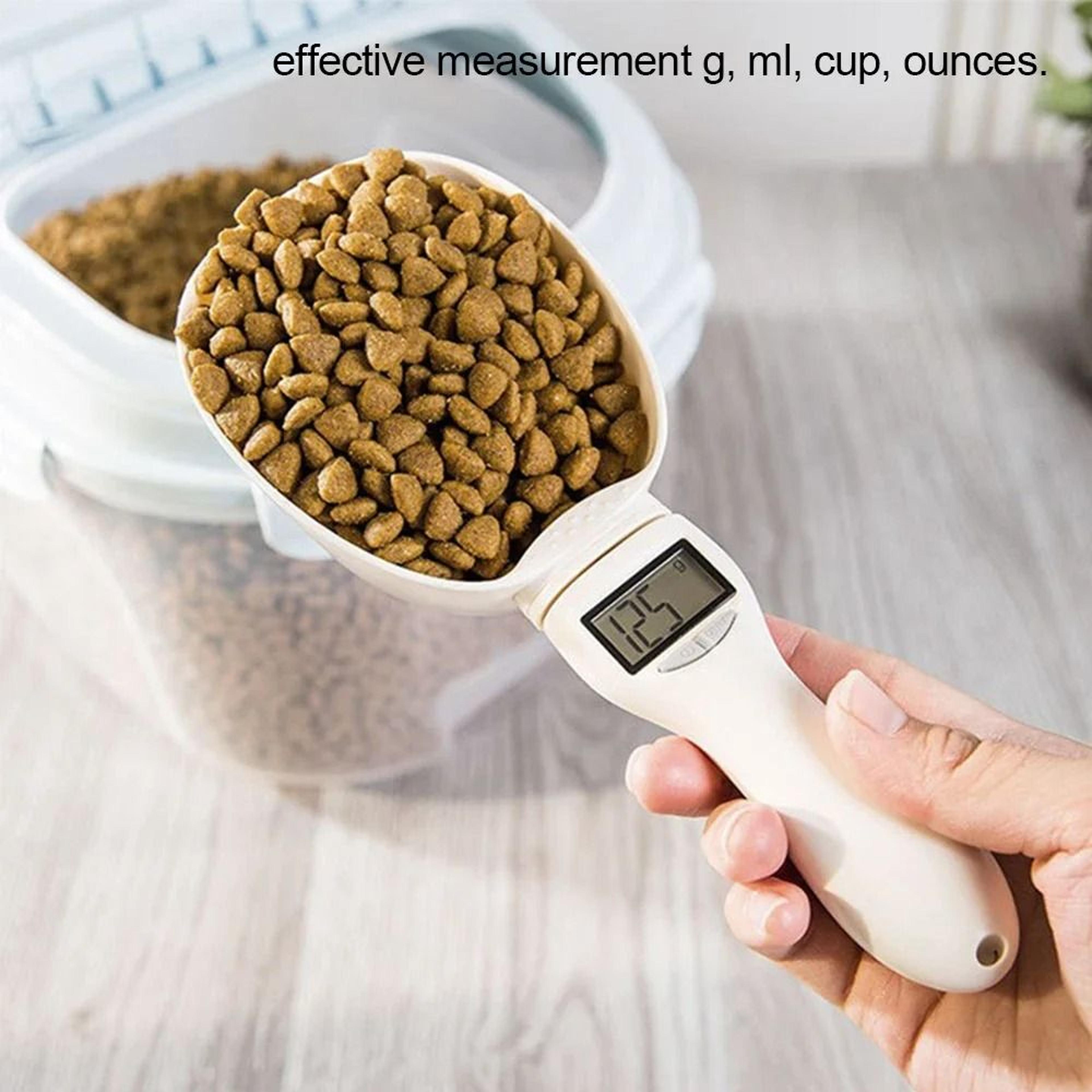 digital precision pet food scale scoop