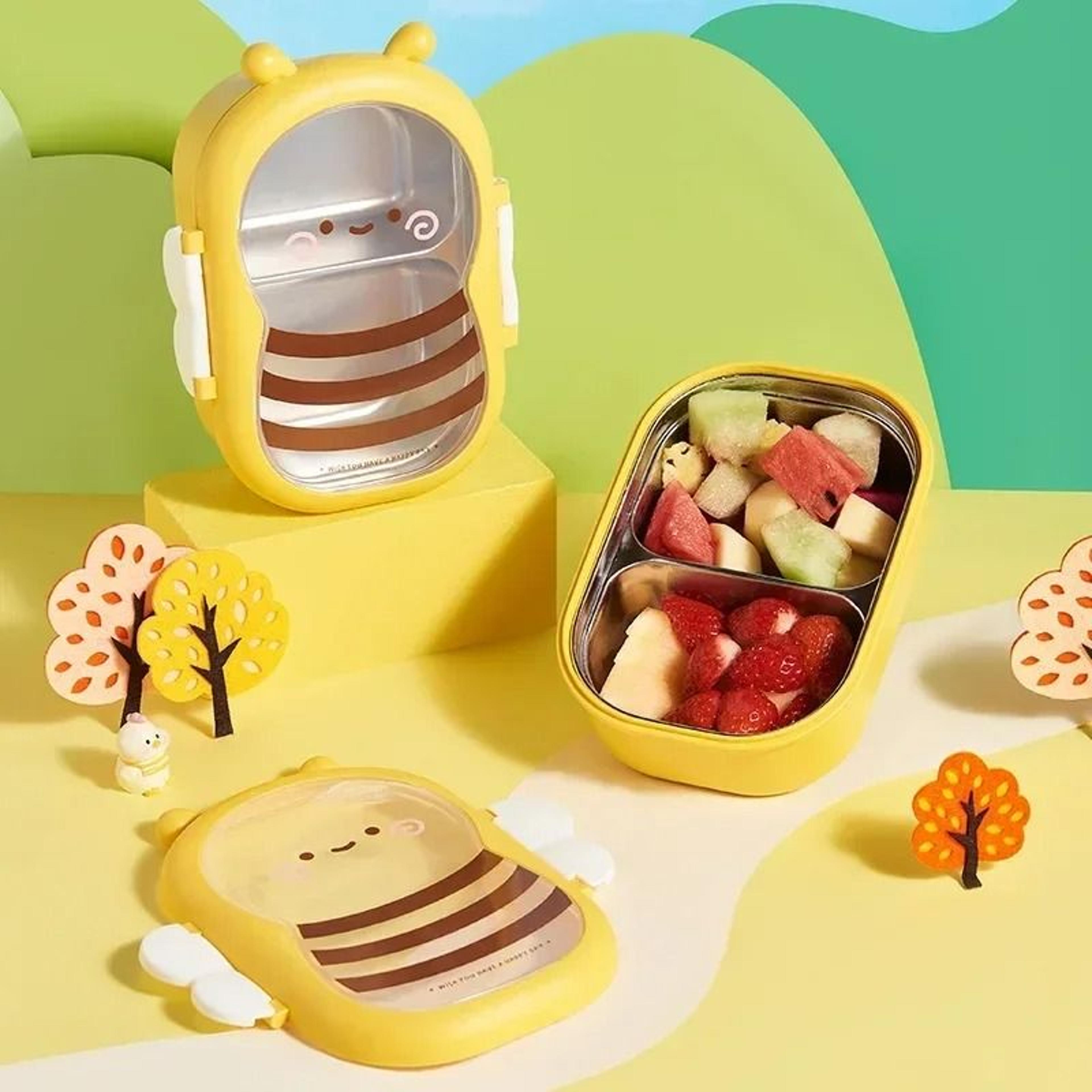 Insulated Bee Shape Stainless Steel Bento Box 1