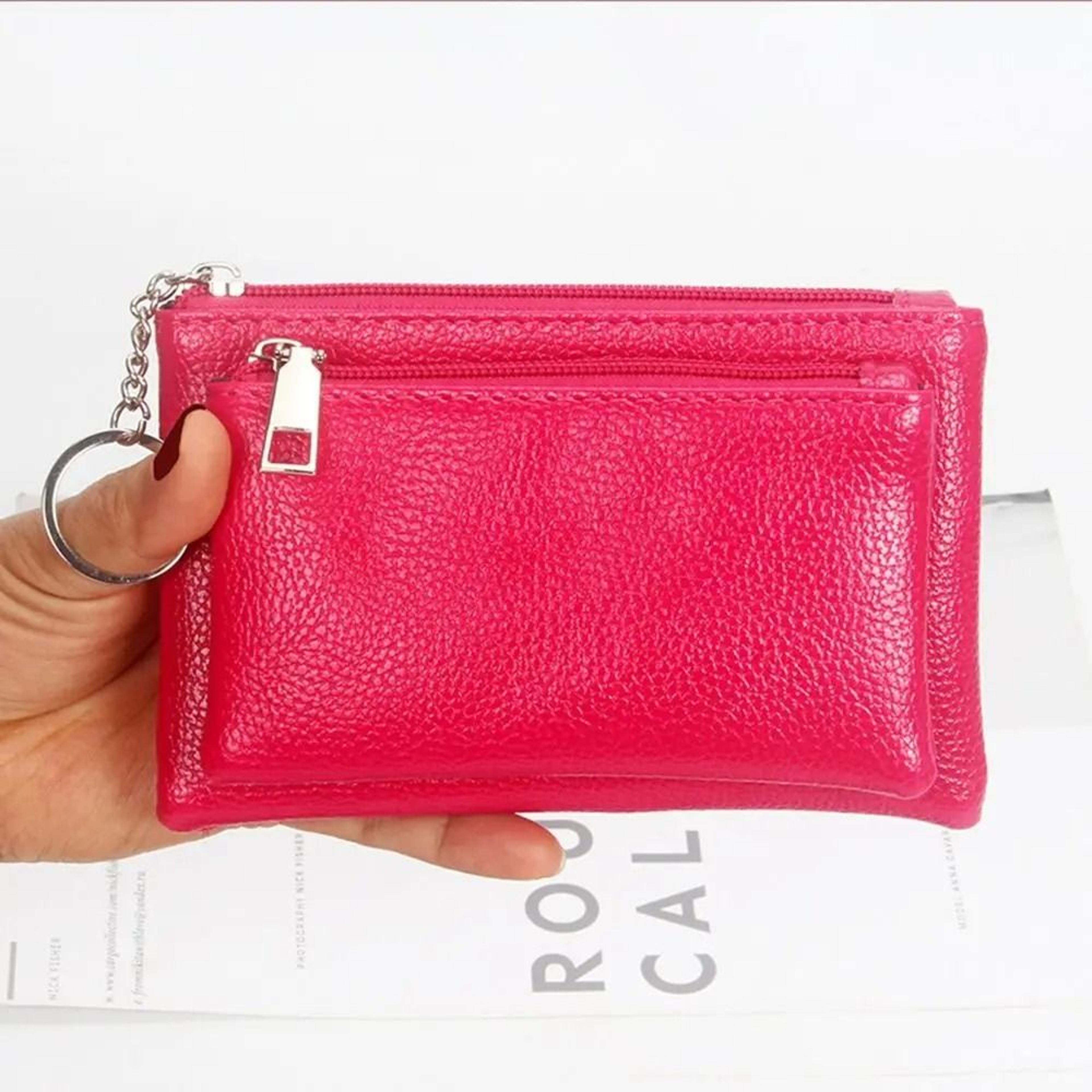 Elegant Lychee Pattern Slim Zipper Wallet 9
