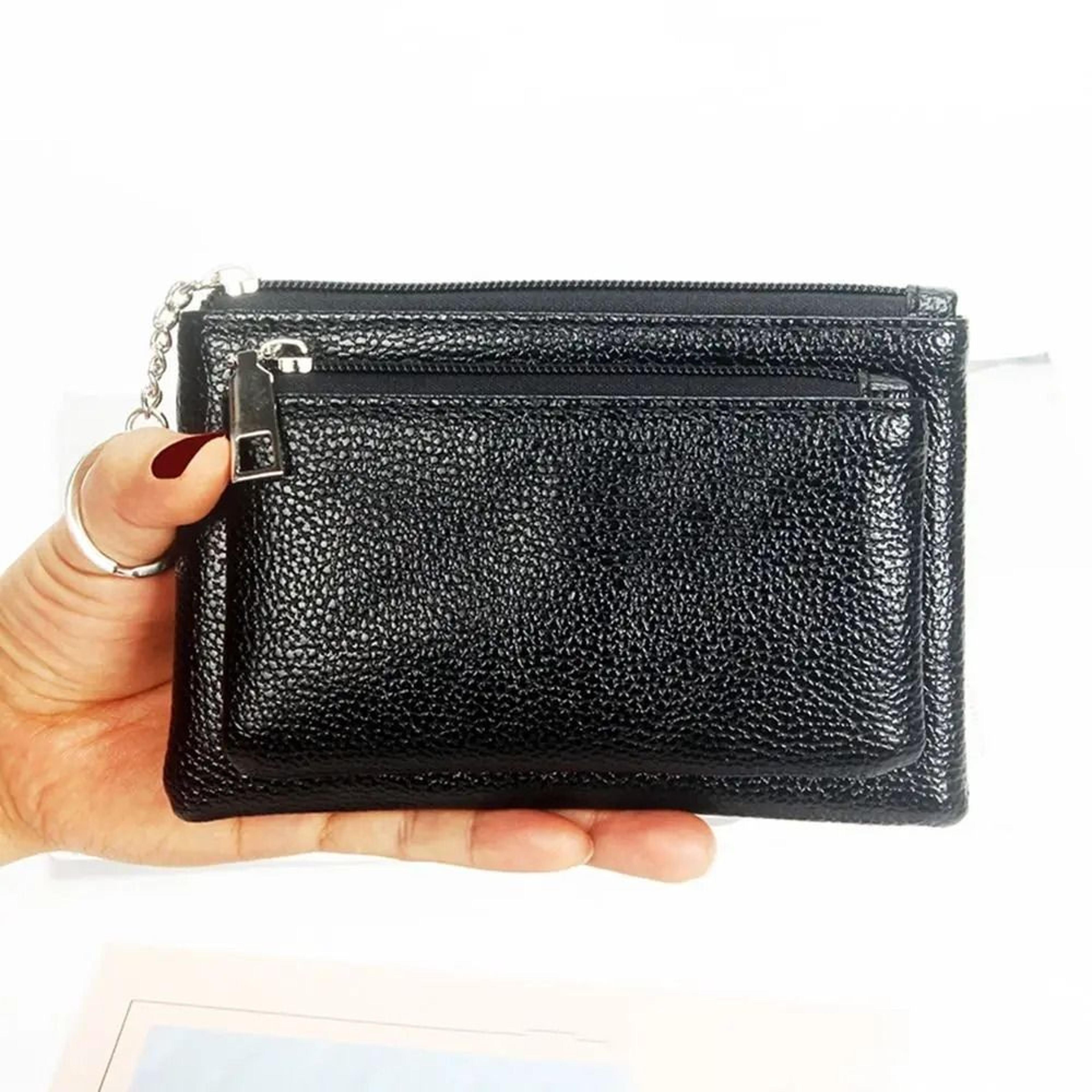Elegant Lychee Pattern Slim Zipper Wallet 8
