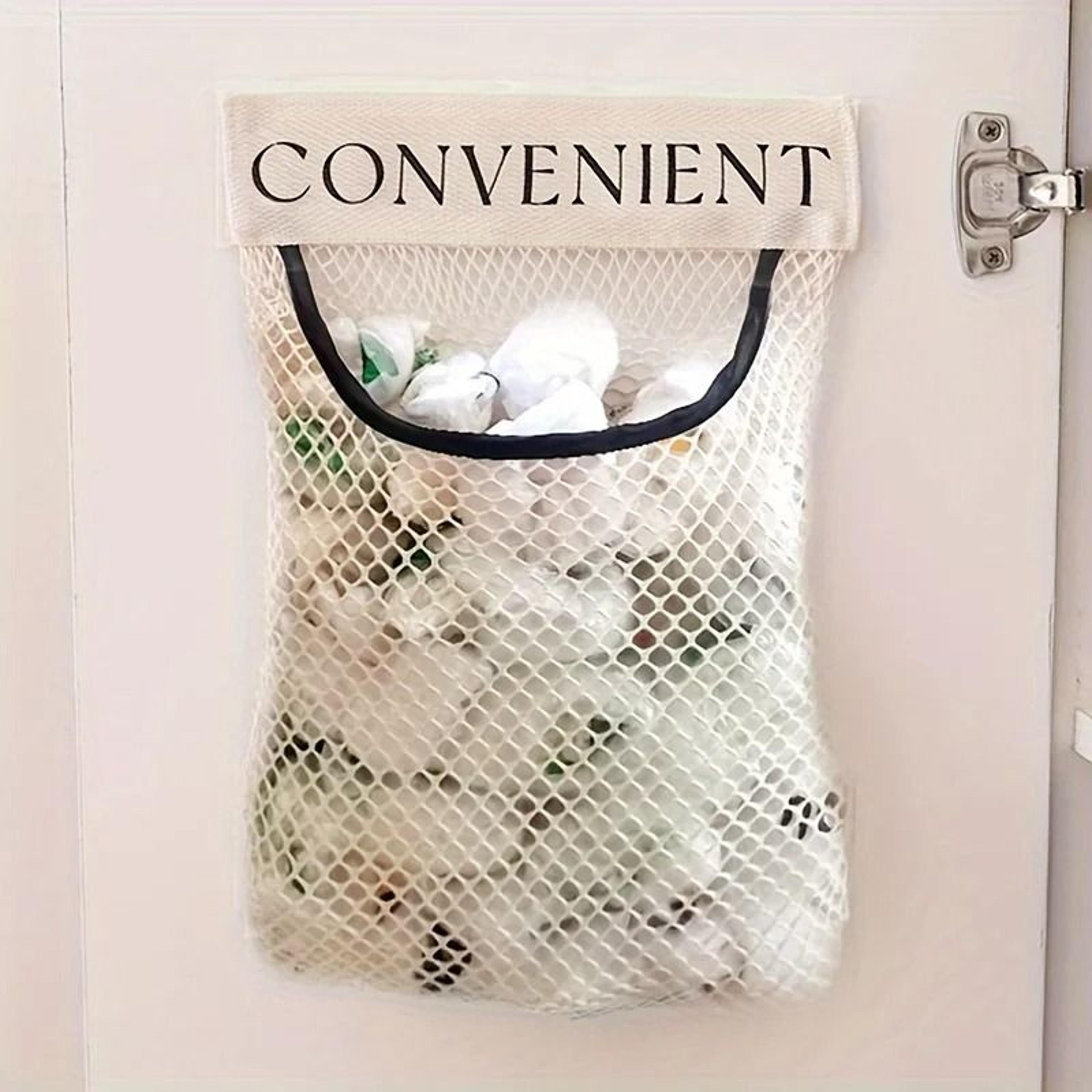 Hanging Mesh Garbage Bag And Fruit Organizer 2