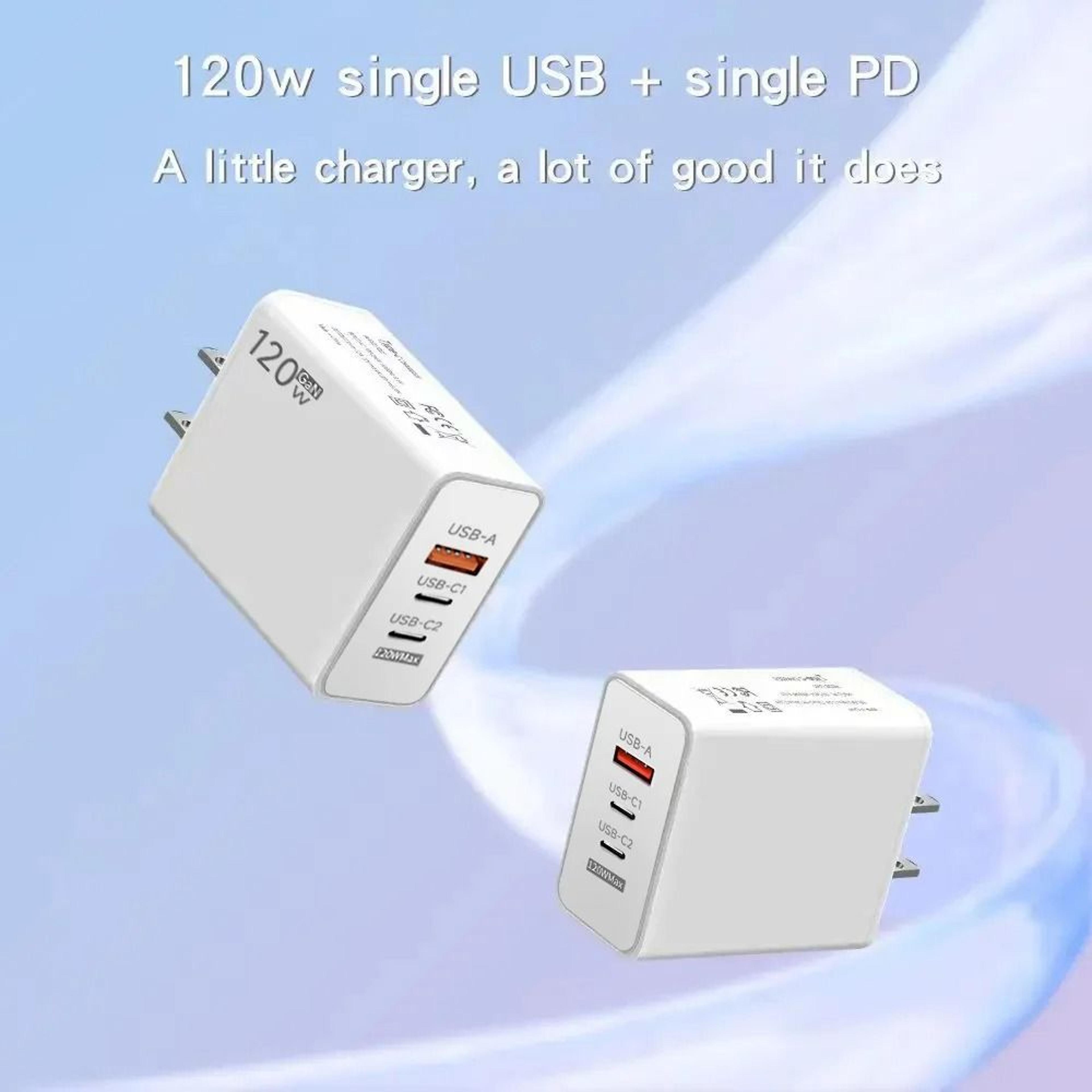 120W UltraFast GaN Wall Charger And HighCurrent Cable Set 2