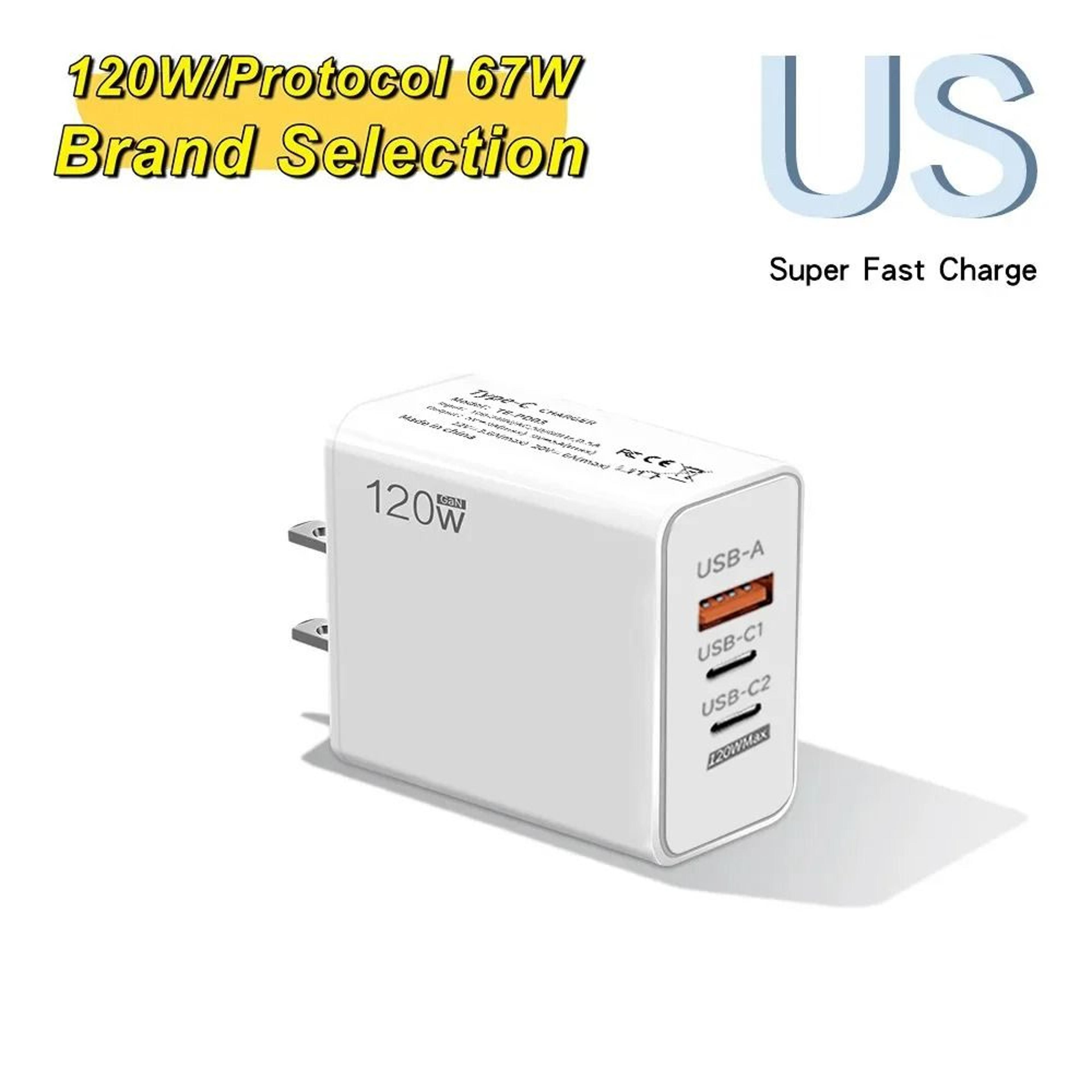 120W UltraFast GaN Wall Charger And HighCurrent Cable Set 6