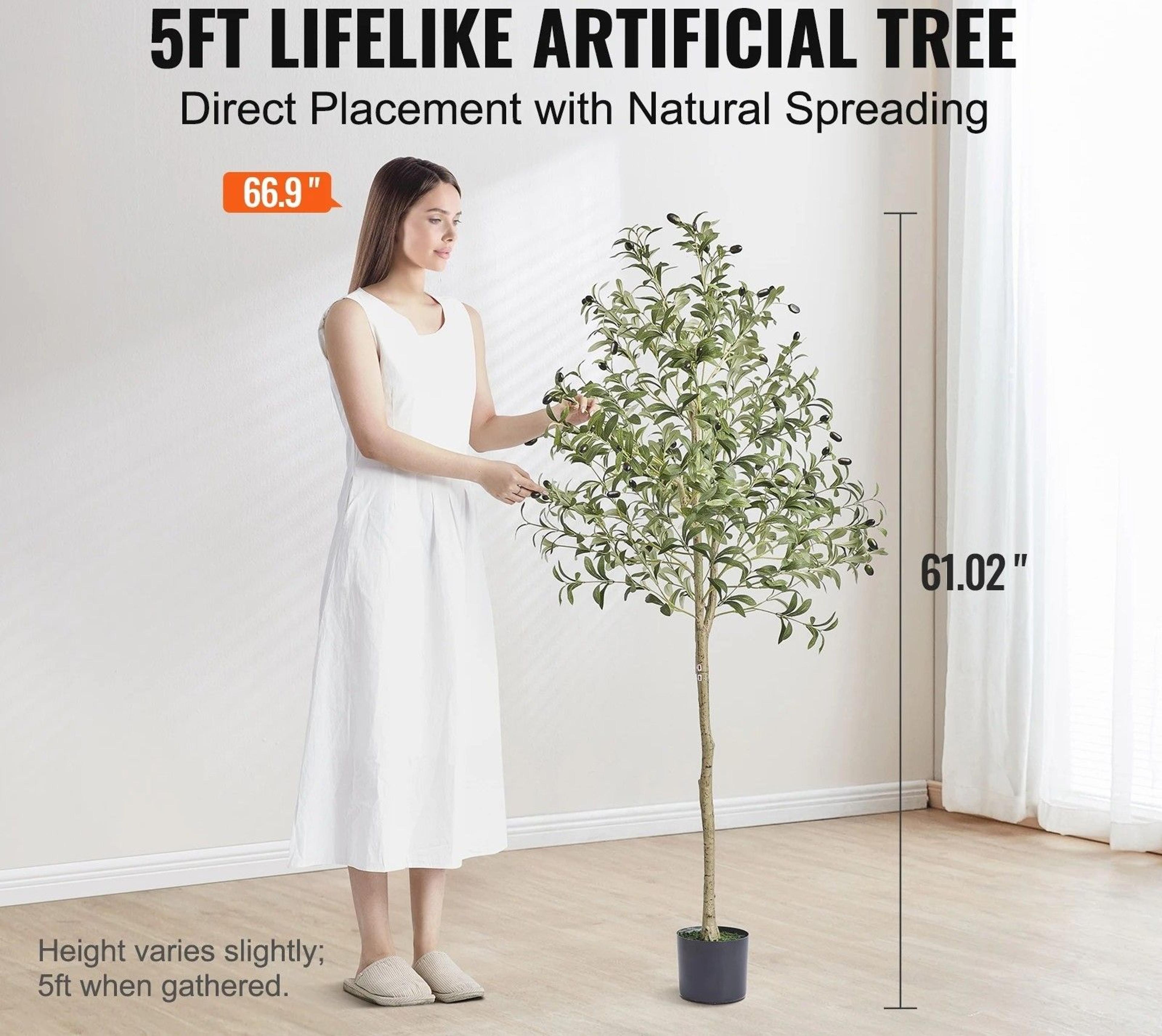 mediterranean style artificial olive tree with potted base