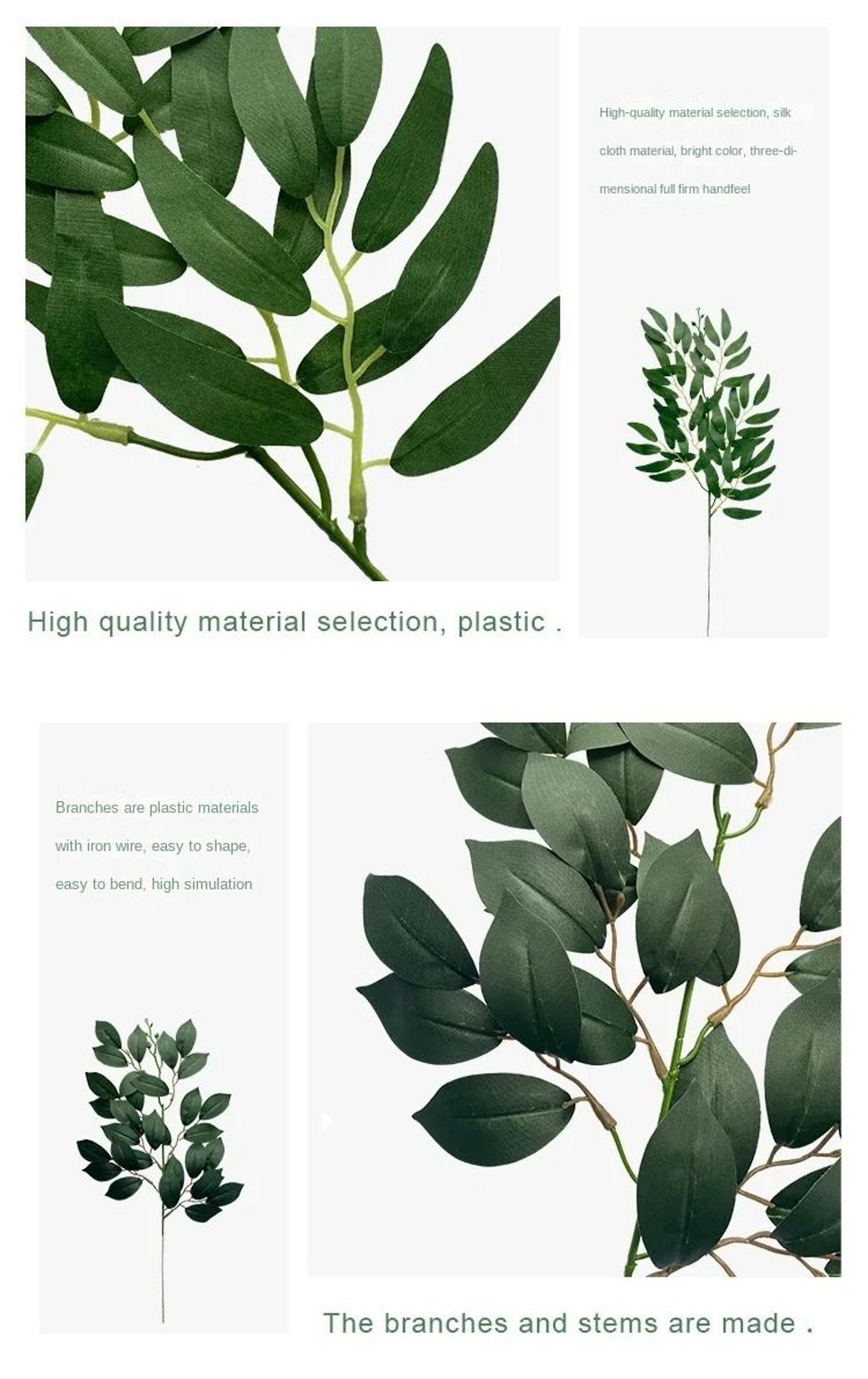 Silver Dollar Artificial Eucalyptus Greenery Stem 4
