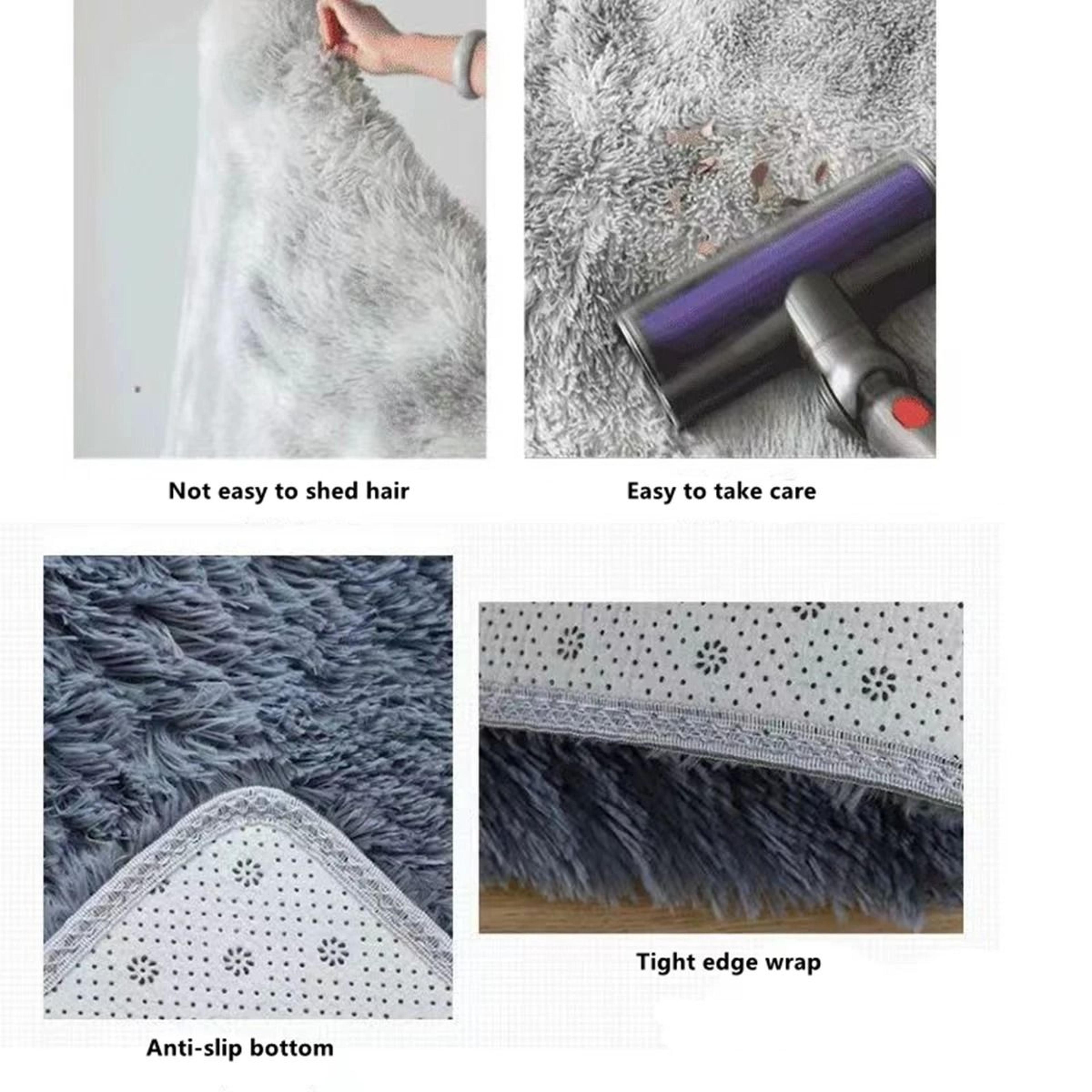 Plush TieDye Shaggy NonSlip Bedside Rug 4