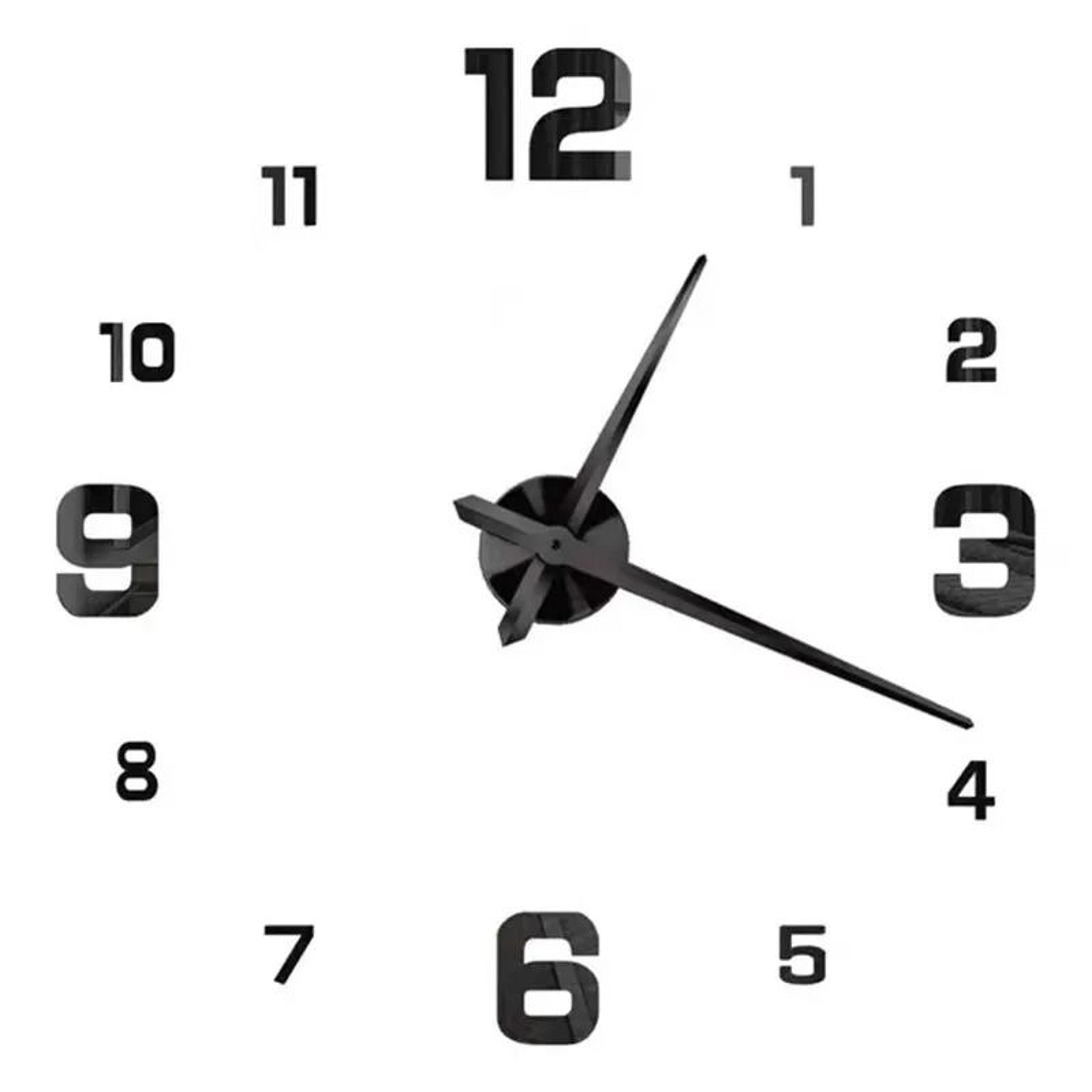 Contemporary 3D Oversized DIY Mirror Wall Clock 11