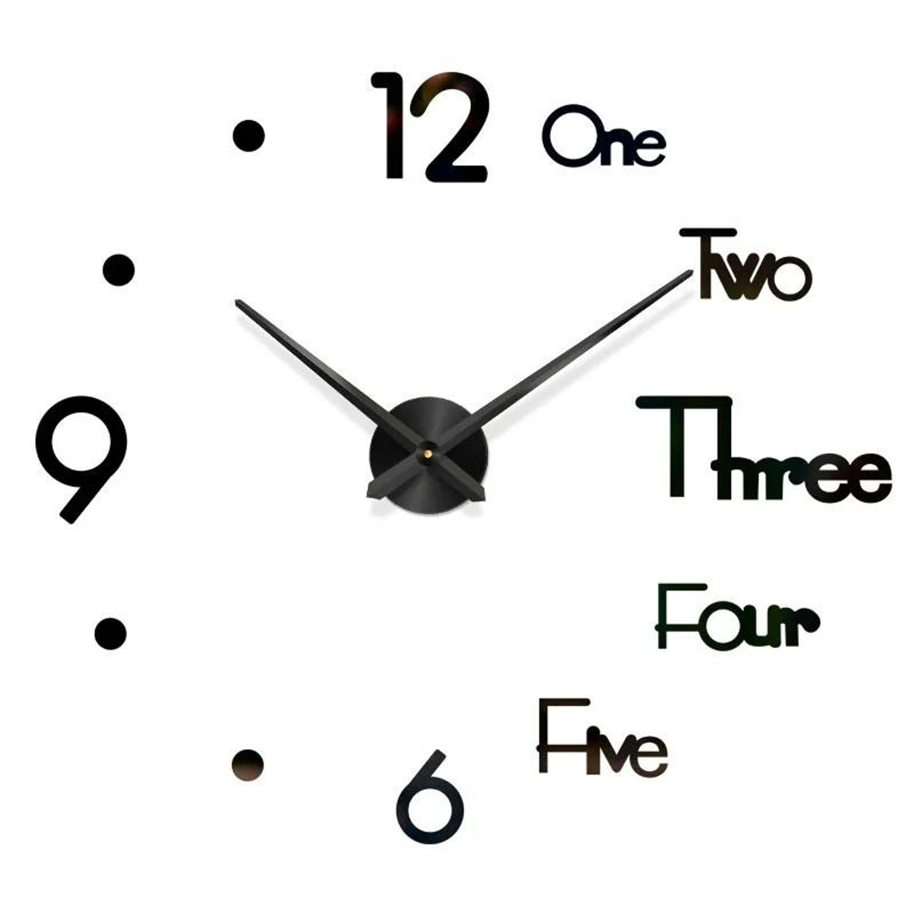 Contemporary 3D Oversized DIY Mirror Wall Clock 18