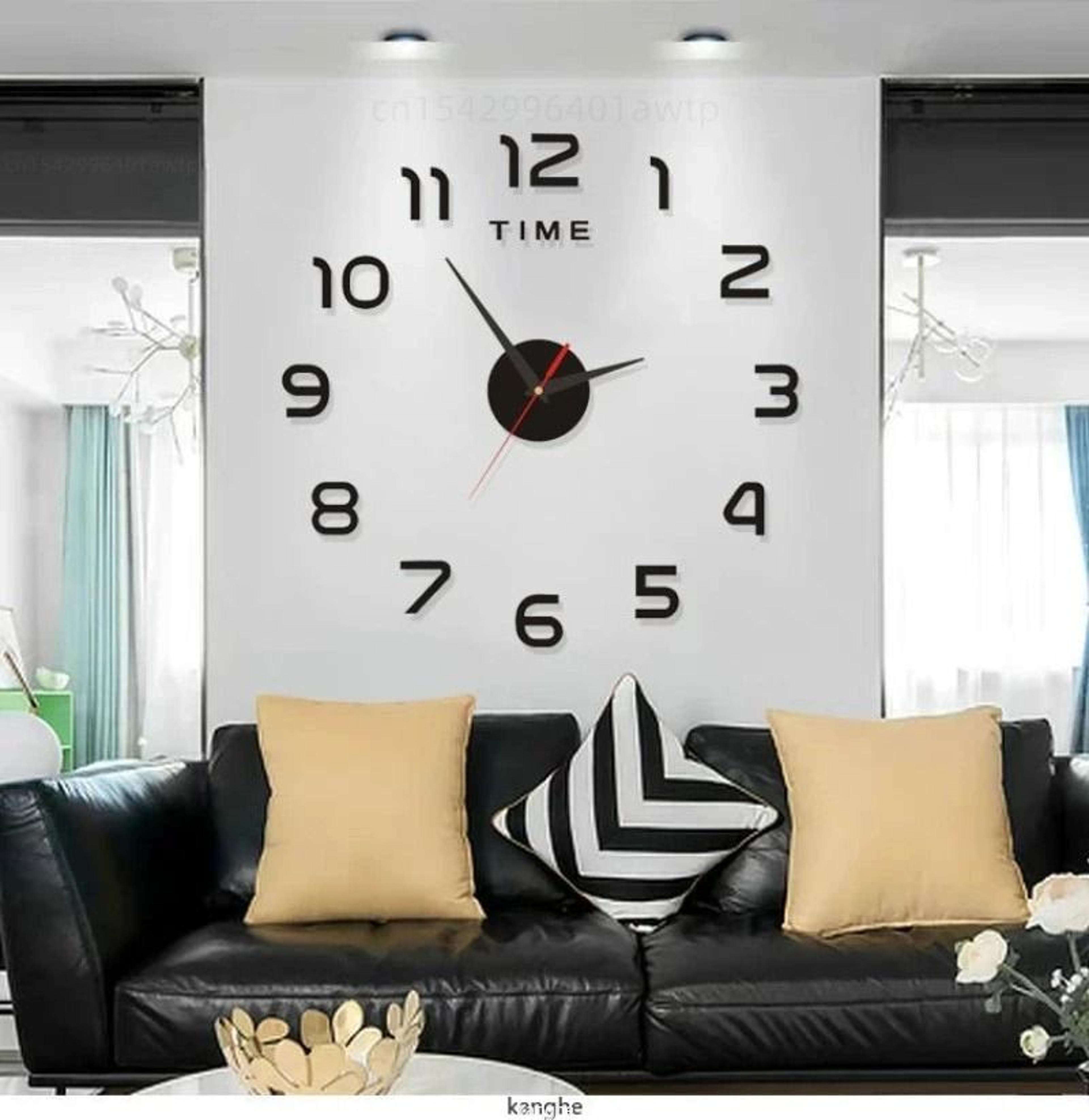 Contemporary 3D Oversized DIY Mirror Wall Clock 3