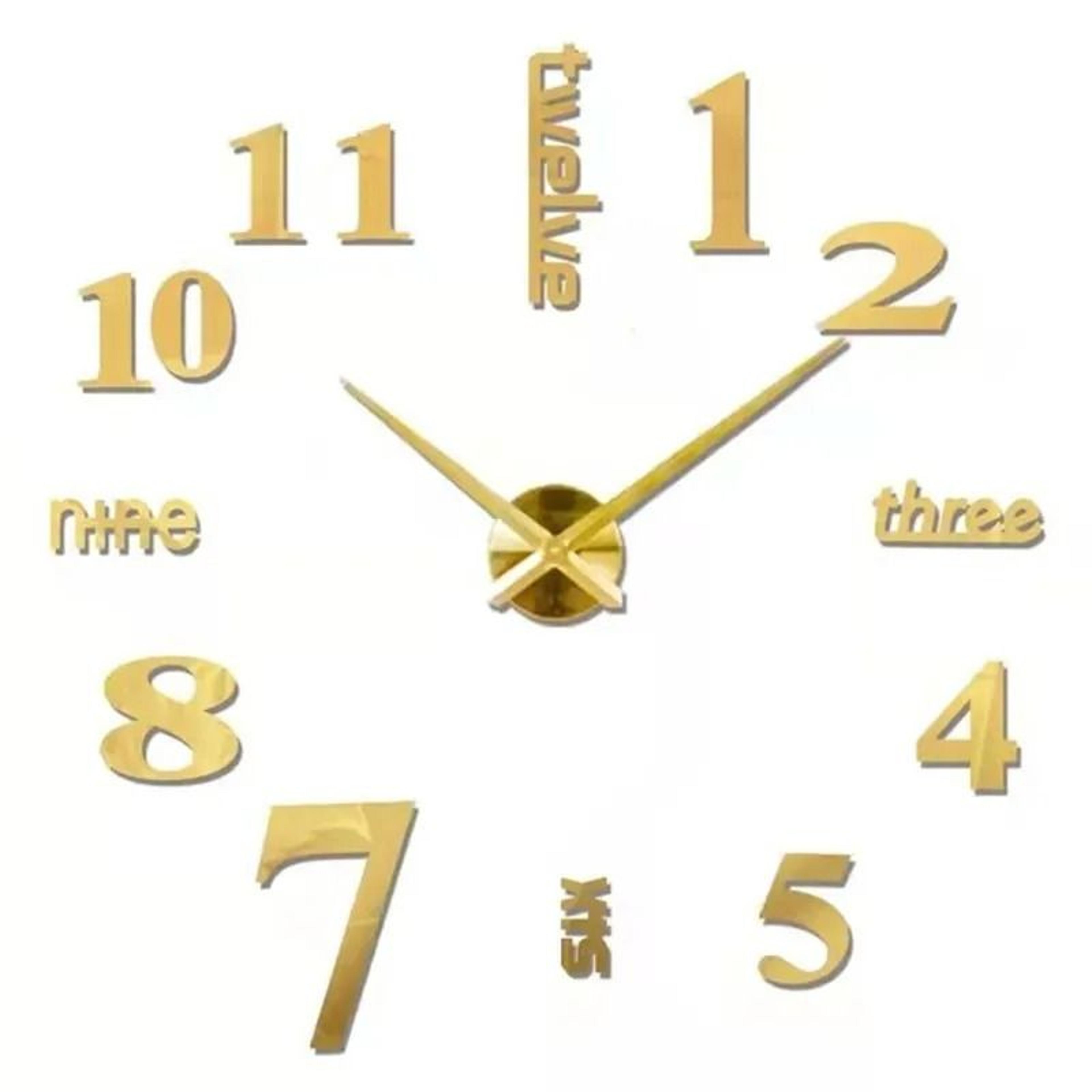 Contemporary 3D Oversized DIY Mirror Wall Clock 23