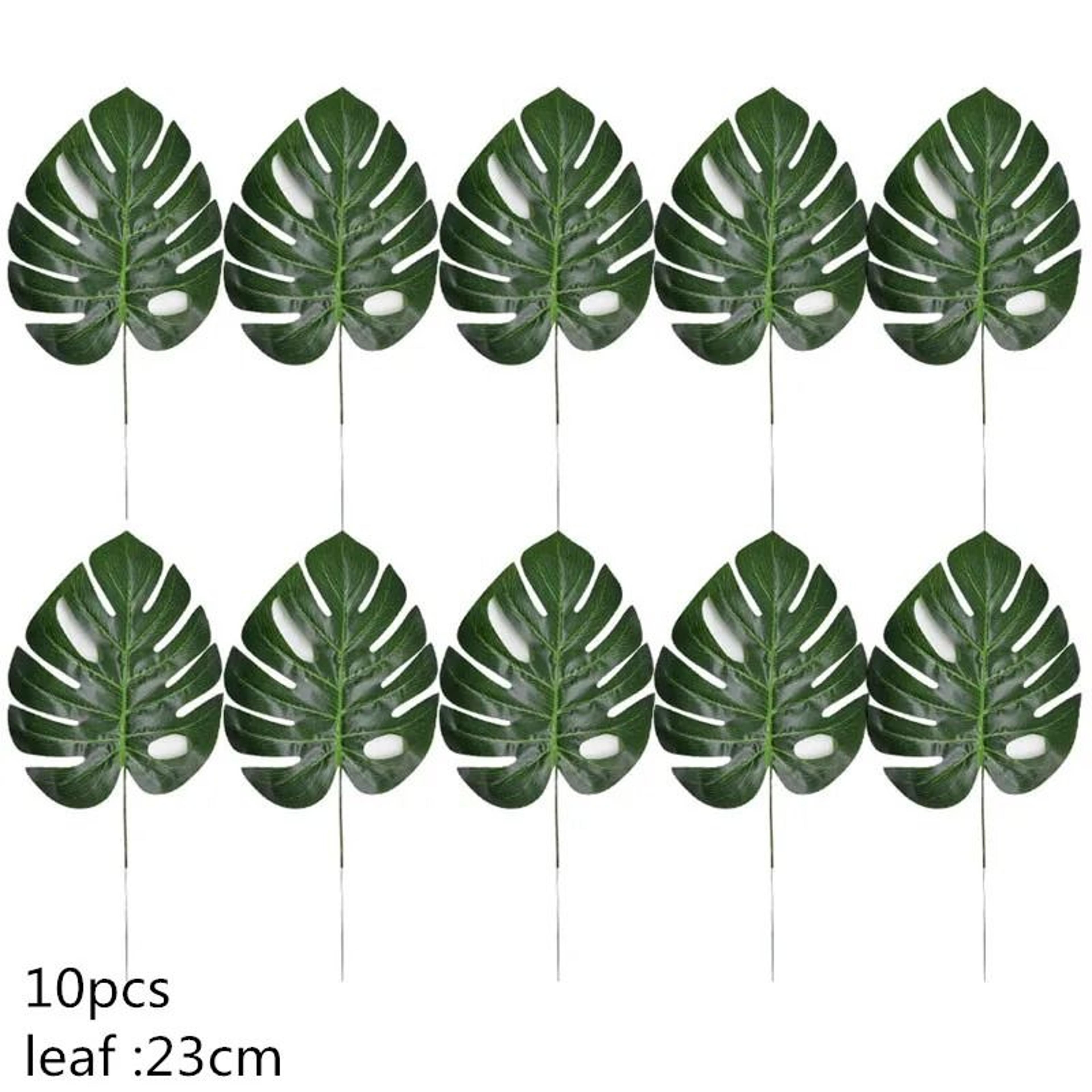 Artificial Gold And Green Tropical Palm Leaves 13