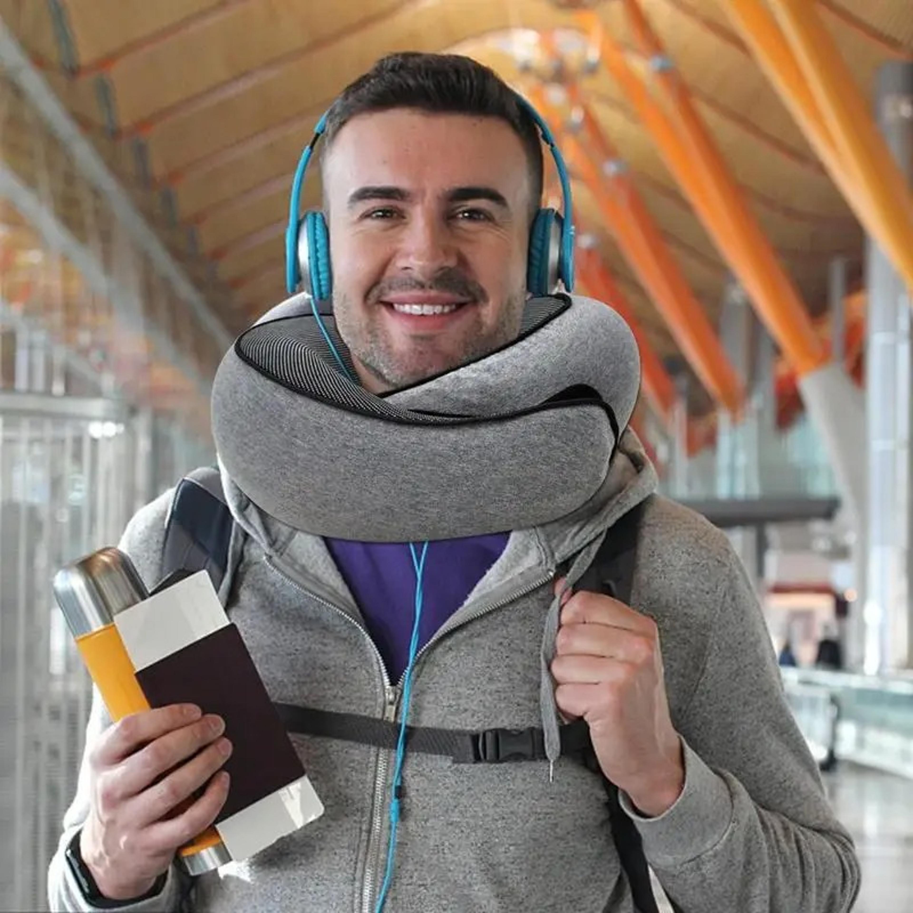memory foam travel neck pillow | compact & ergonomic comfort