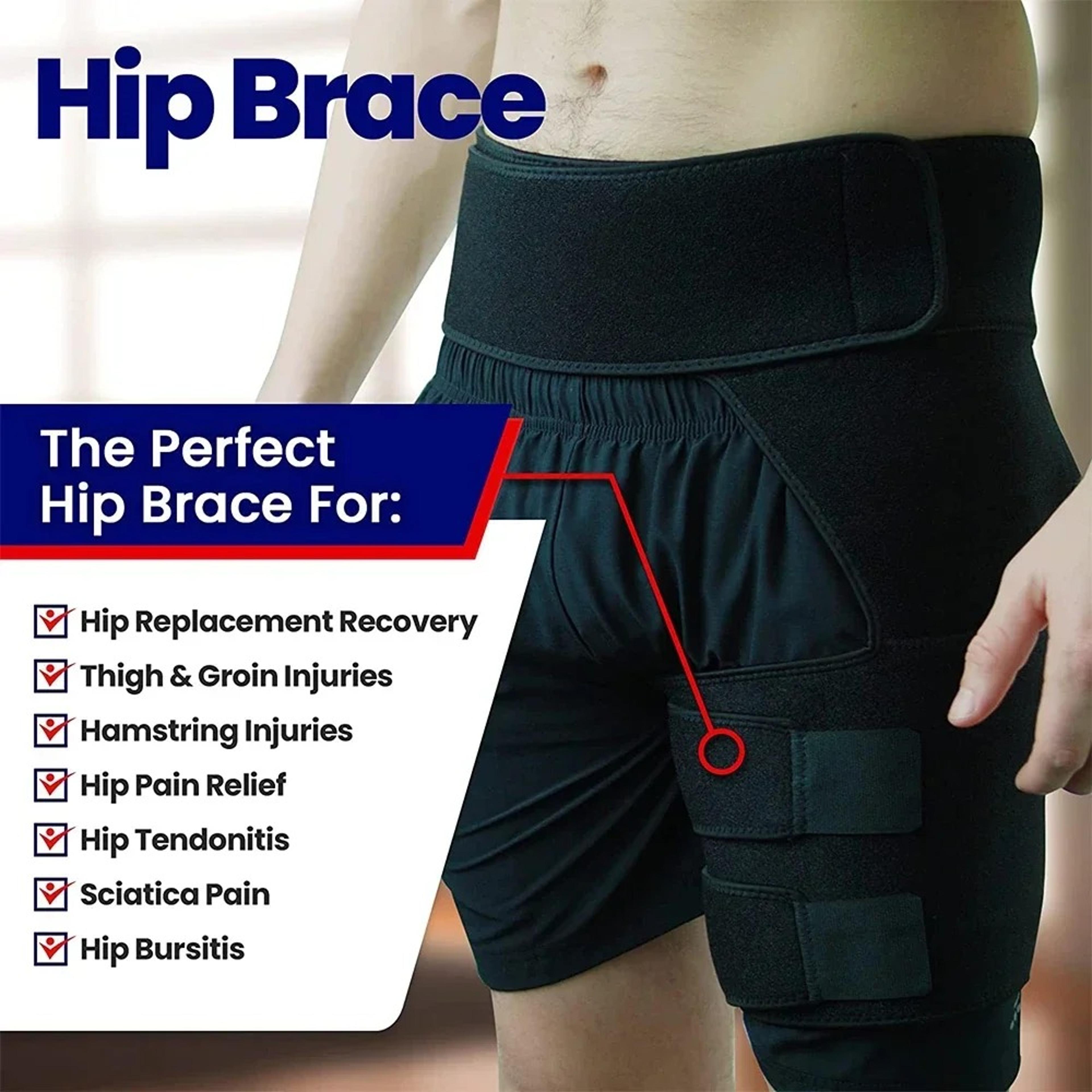 Hip Compression Sleeve For Thighs  Groin  Neoprene Support Wrap For Hip Pain Relief Sciatica  Muscl 2