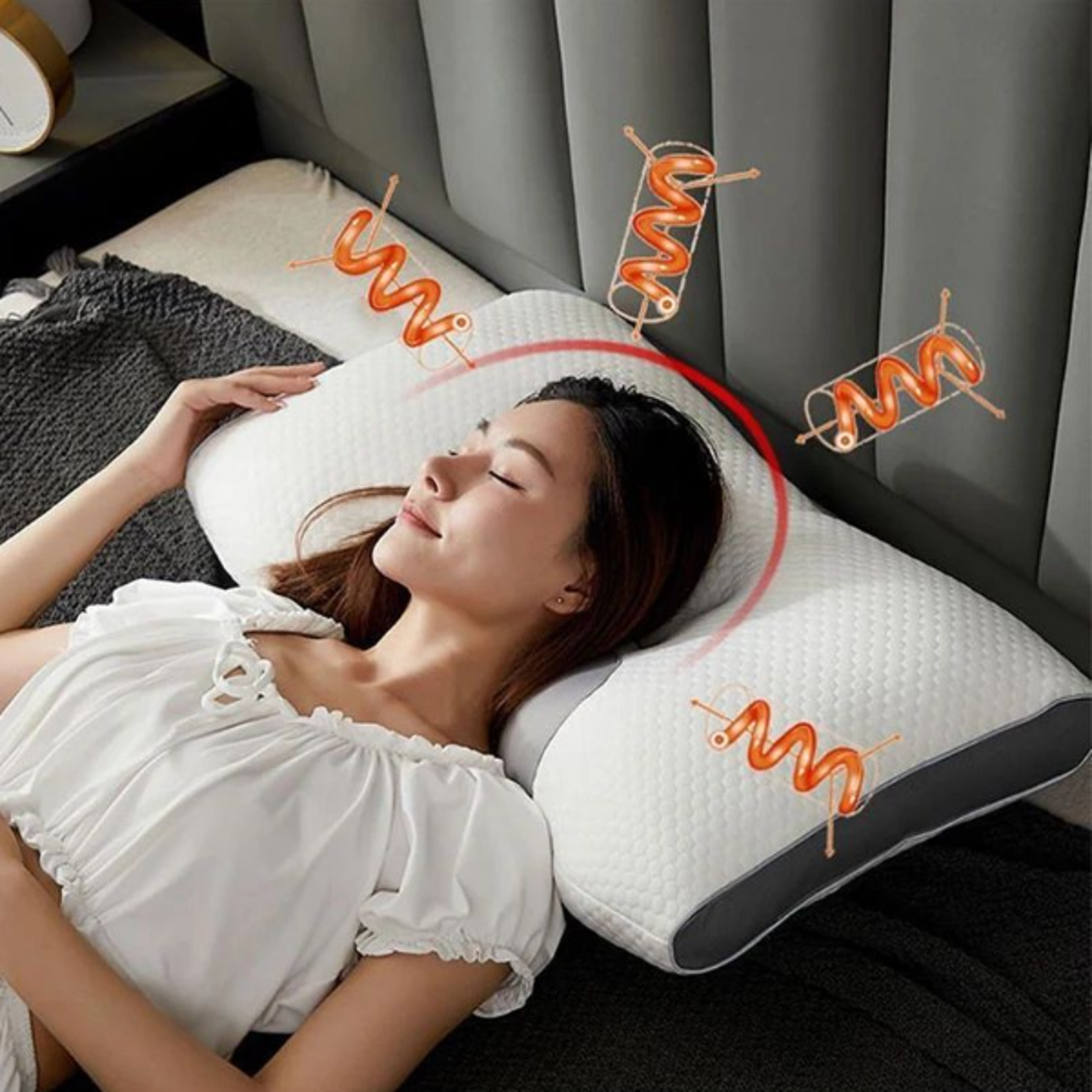 honeycomb massage pillow for cervical support, protect cervical vertebrae, improve sleep, and relieve neck pain