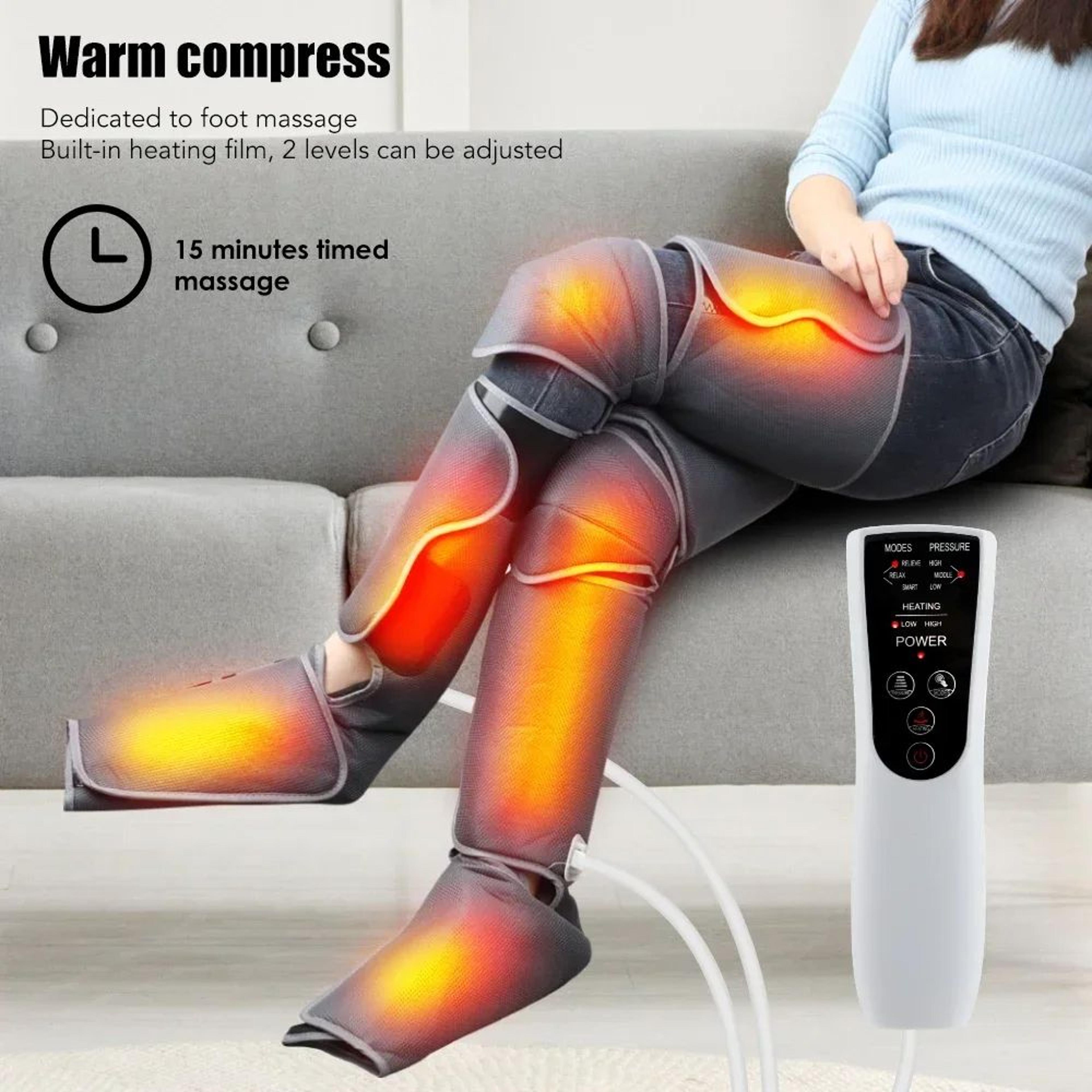 electric foot calf massager, air pressure circulation machine for blood flow & muscle relief