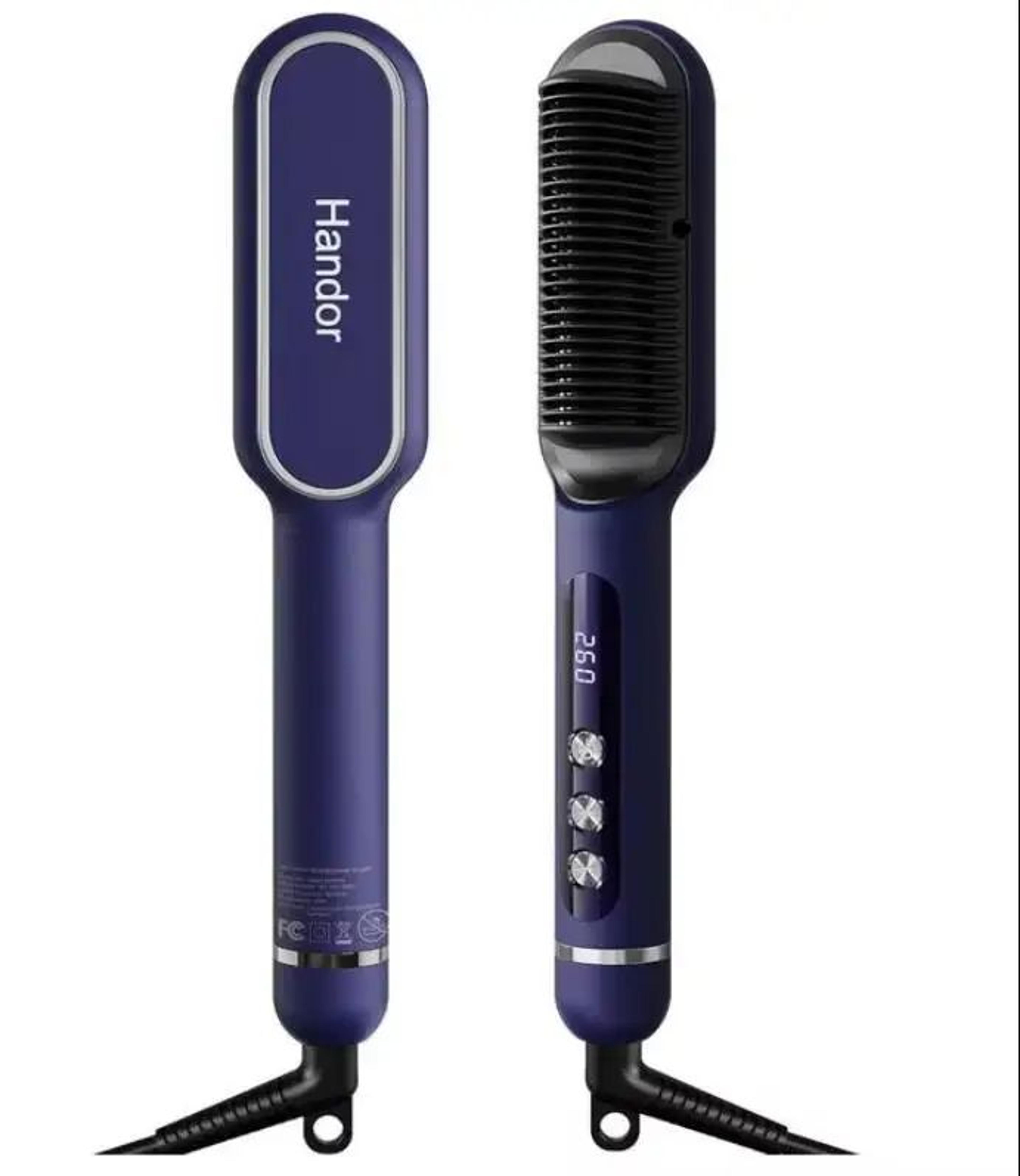 Negative Ionic Hair Straightener Brush For Women Fast Heating  AntiScald Auto ShutOff 8