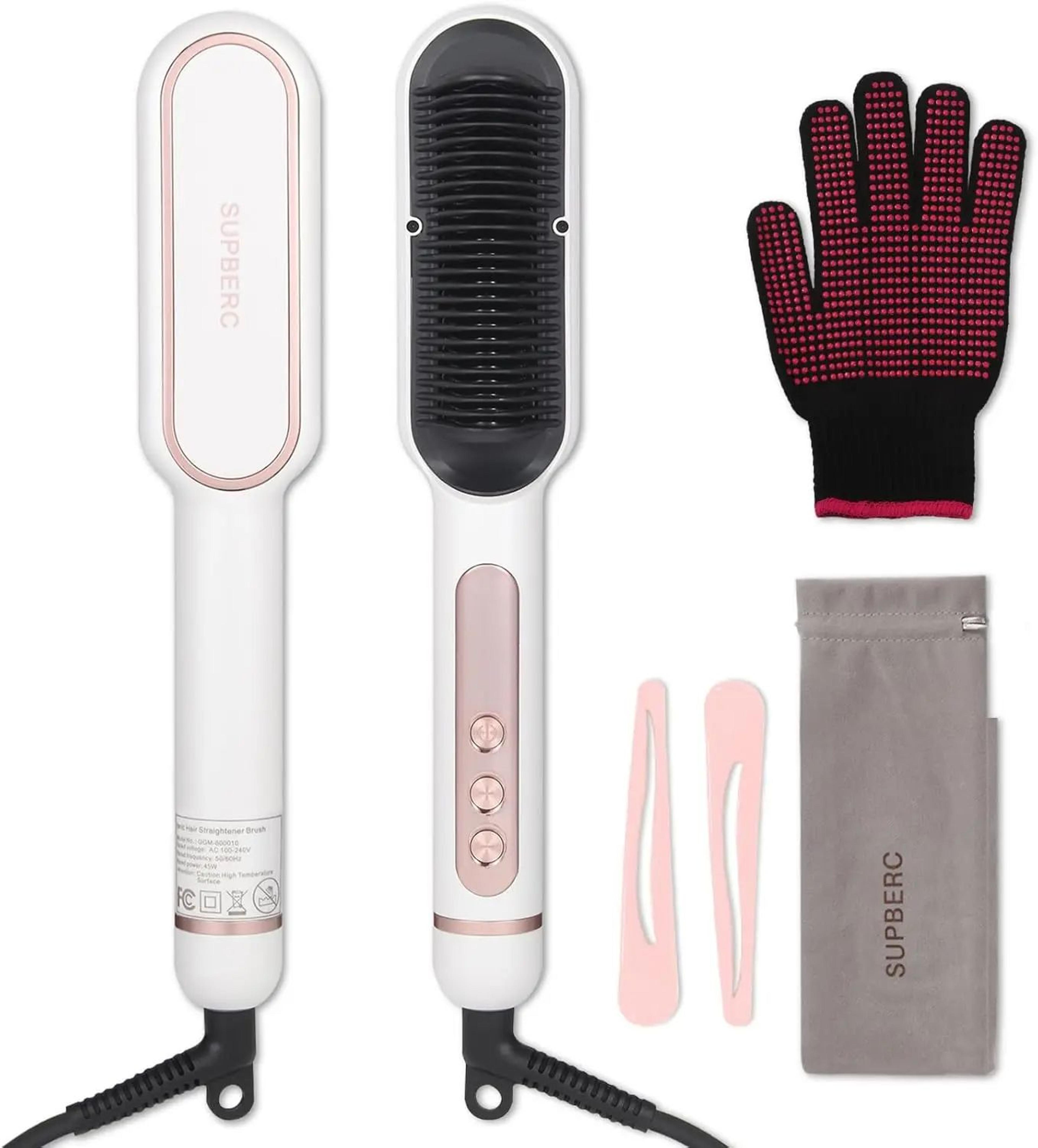 Negative Ionic Hair Straightener Brush For Women Fast Heating  AntiScald Auto ShutOff 6