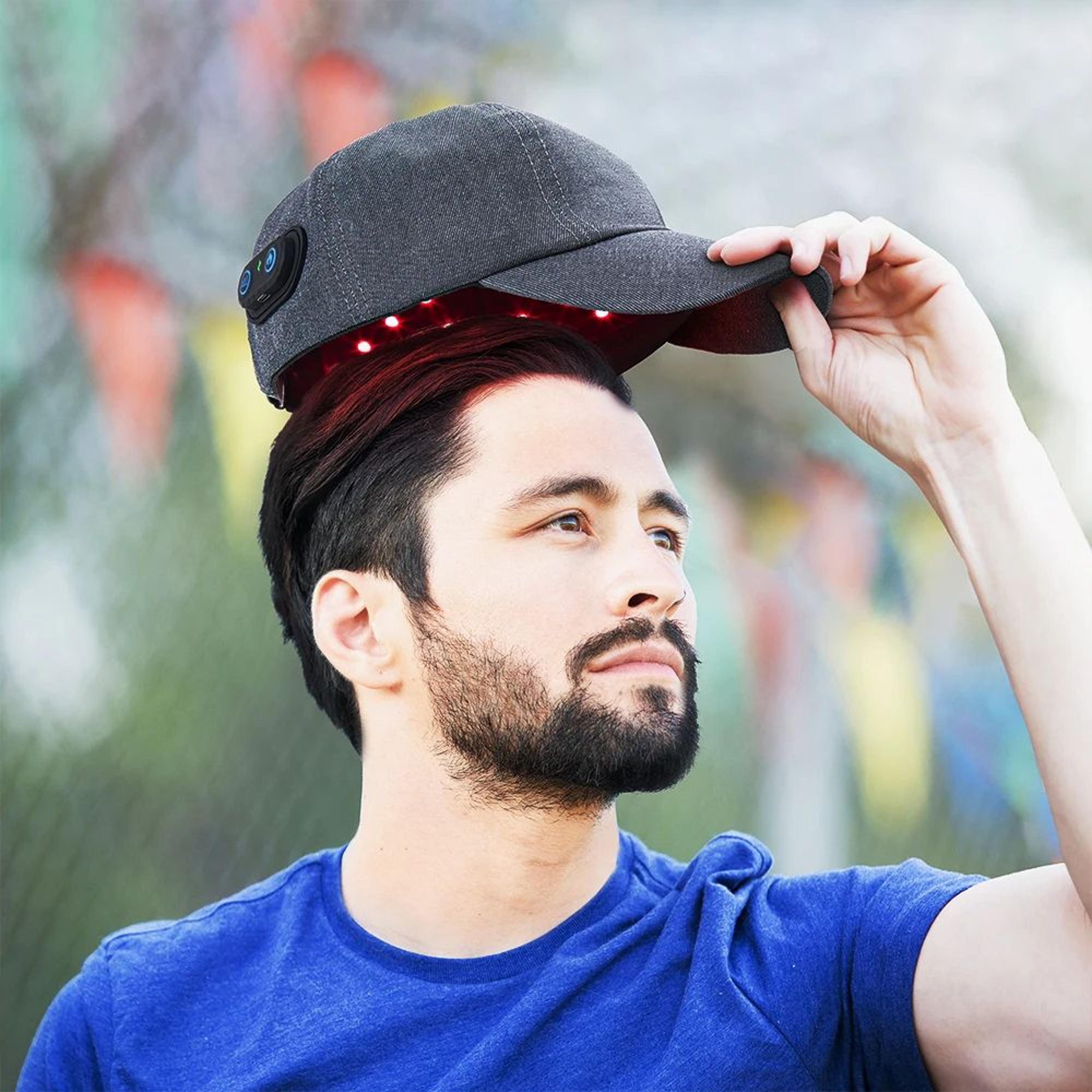 infrared leds red light therapy hair growth cap, anti hair loss & relax scalp anti-inflammatory hat