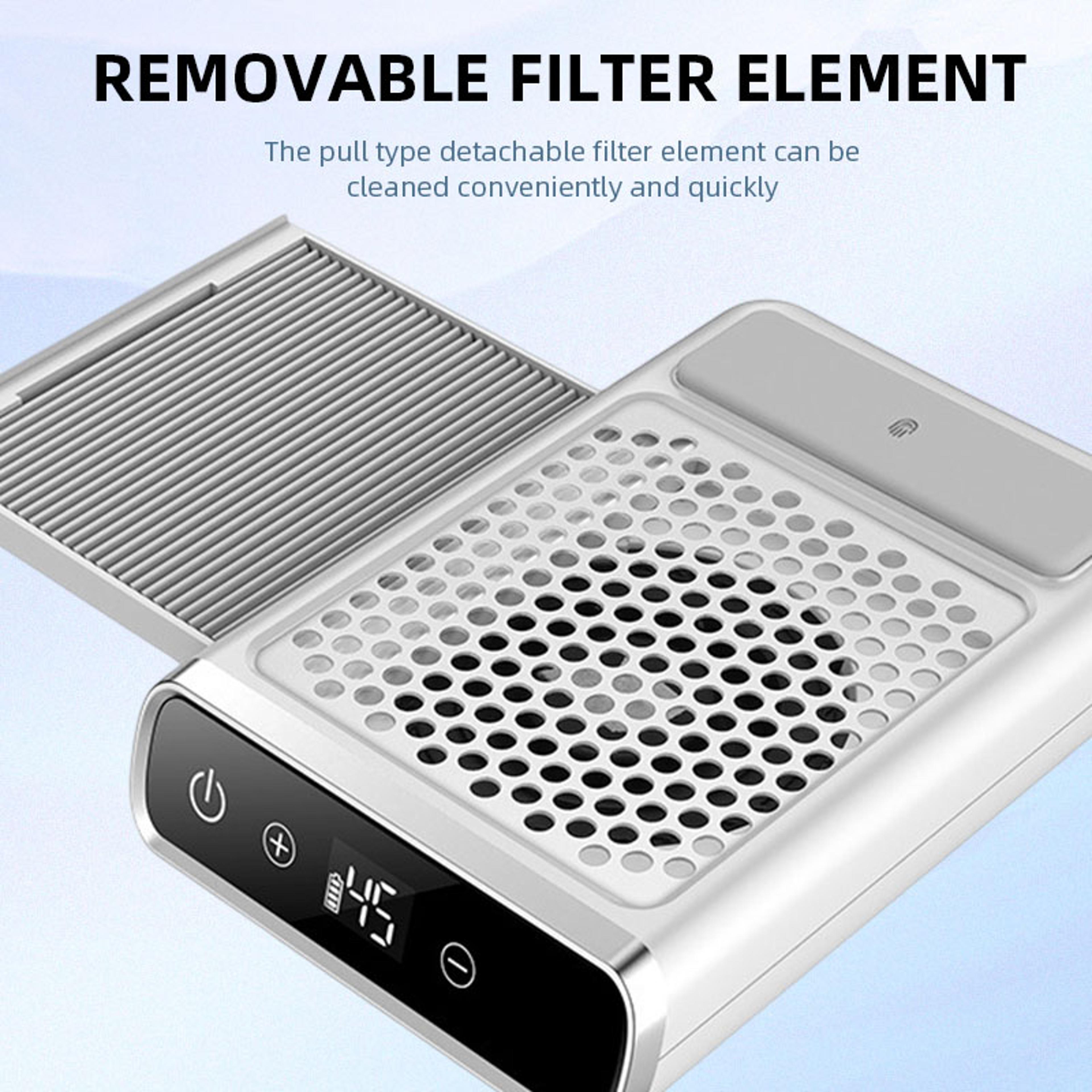 Powerful Nail Dust Vacuum Collector Professional Nail Dust Extractor With Reusable Filter  Adjustab 4