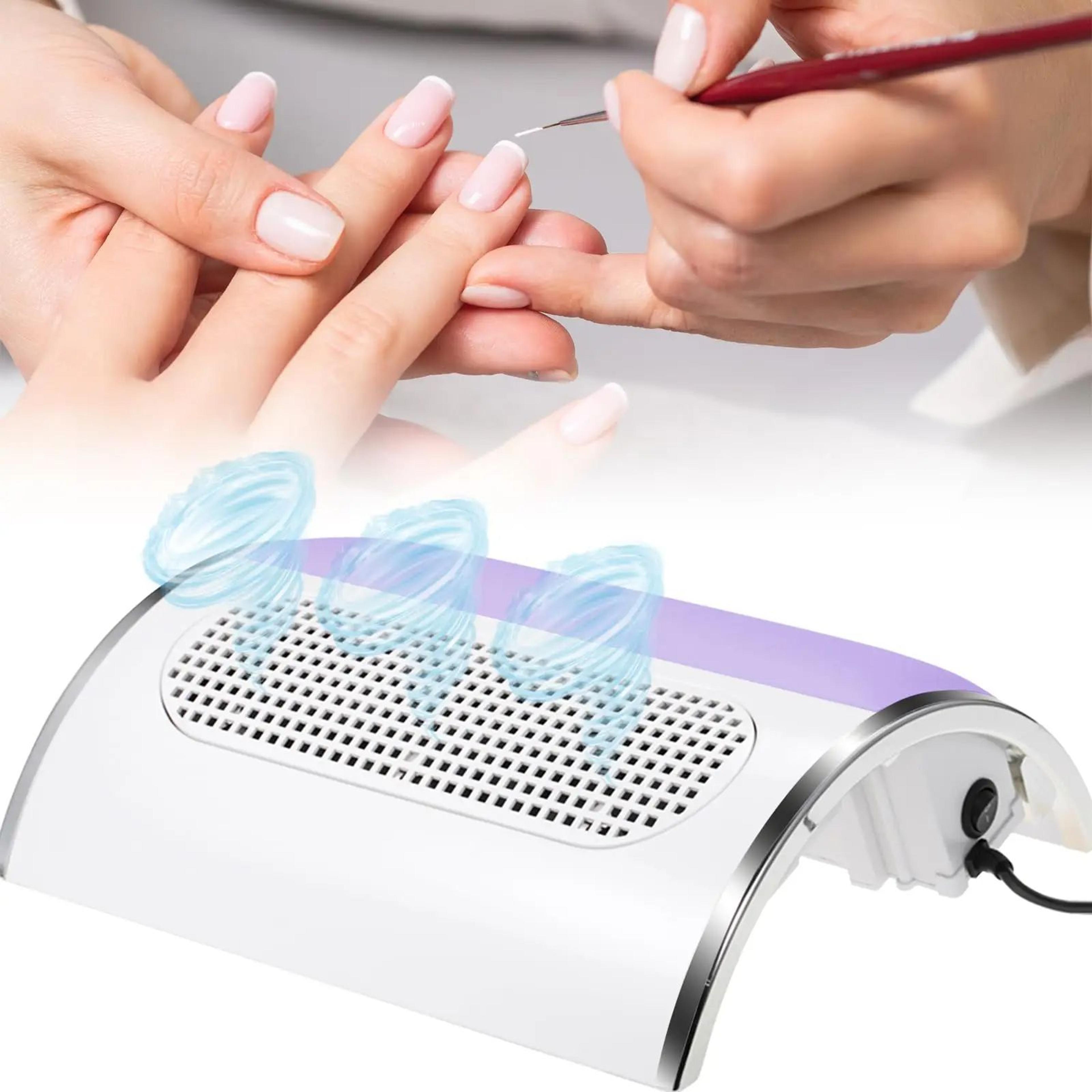 nail dust collector machine 80w with dual fans, professional nail fan dust collector for clean manicure
